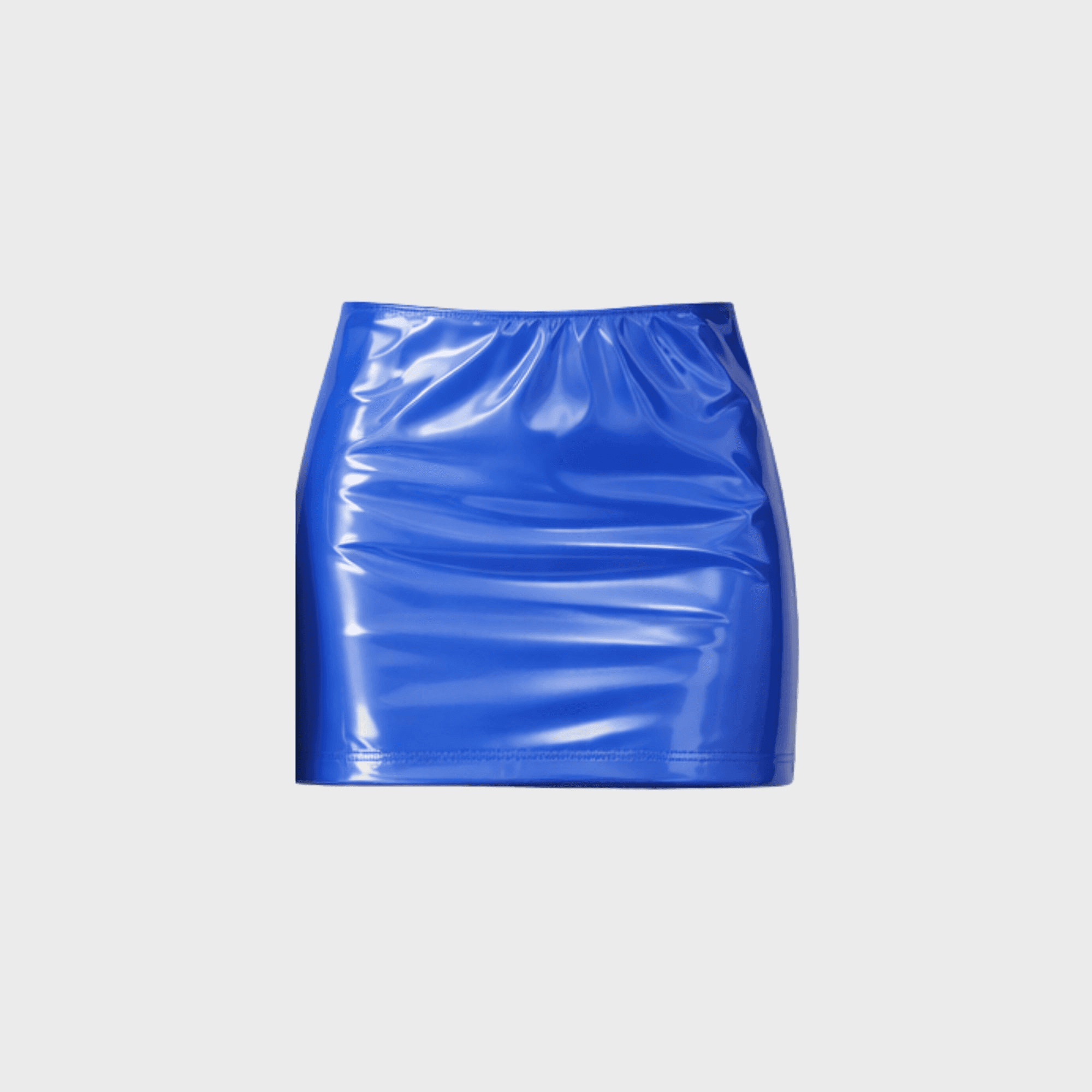 Naranja Furcado Latex Skirt - Cobalt - Image 1