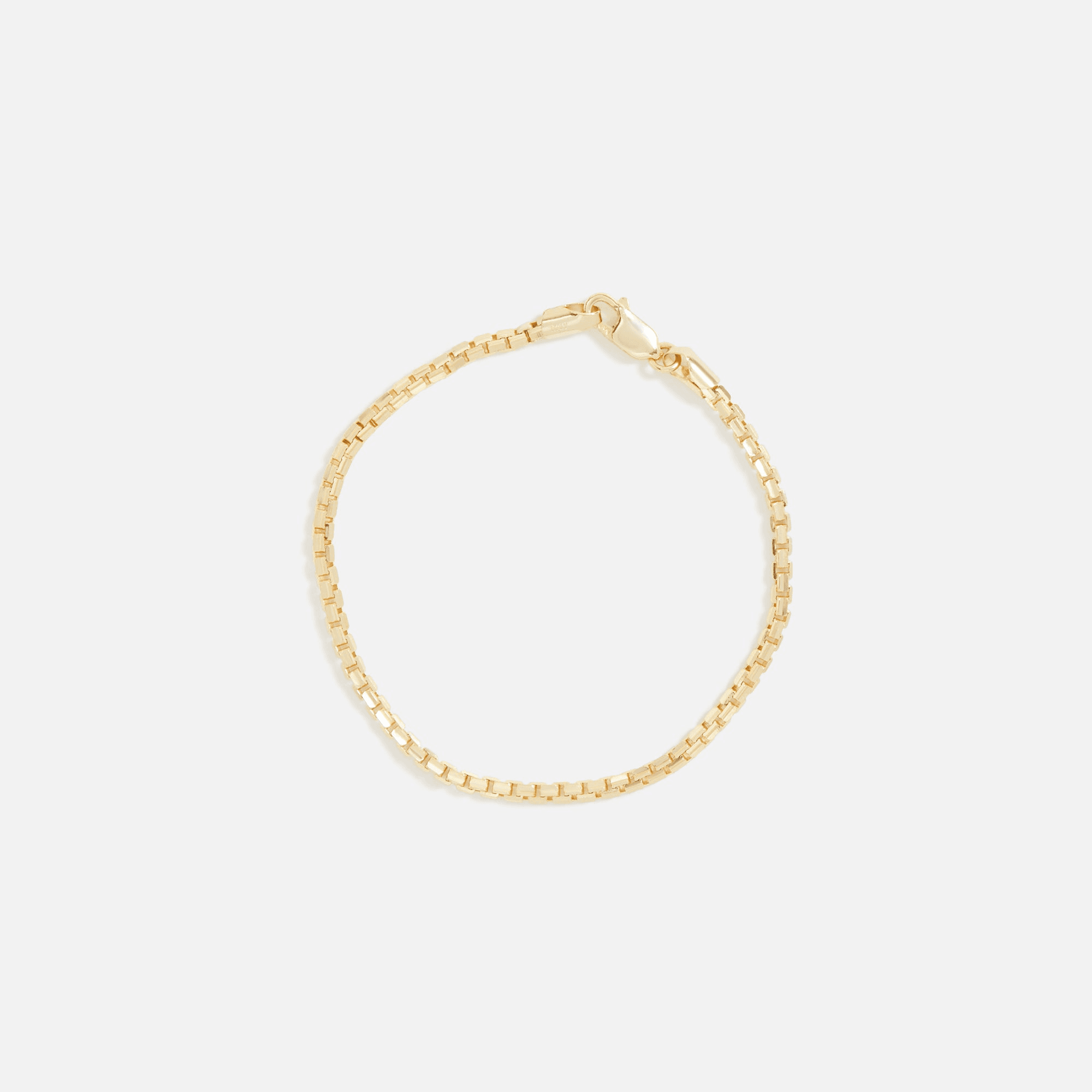 Her Children Knife Edge Boxy Chain Bracelet - Yellow Gold