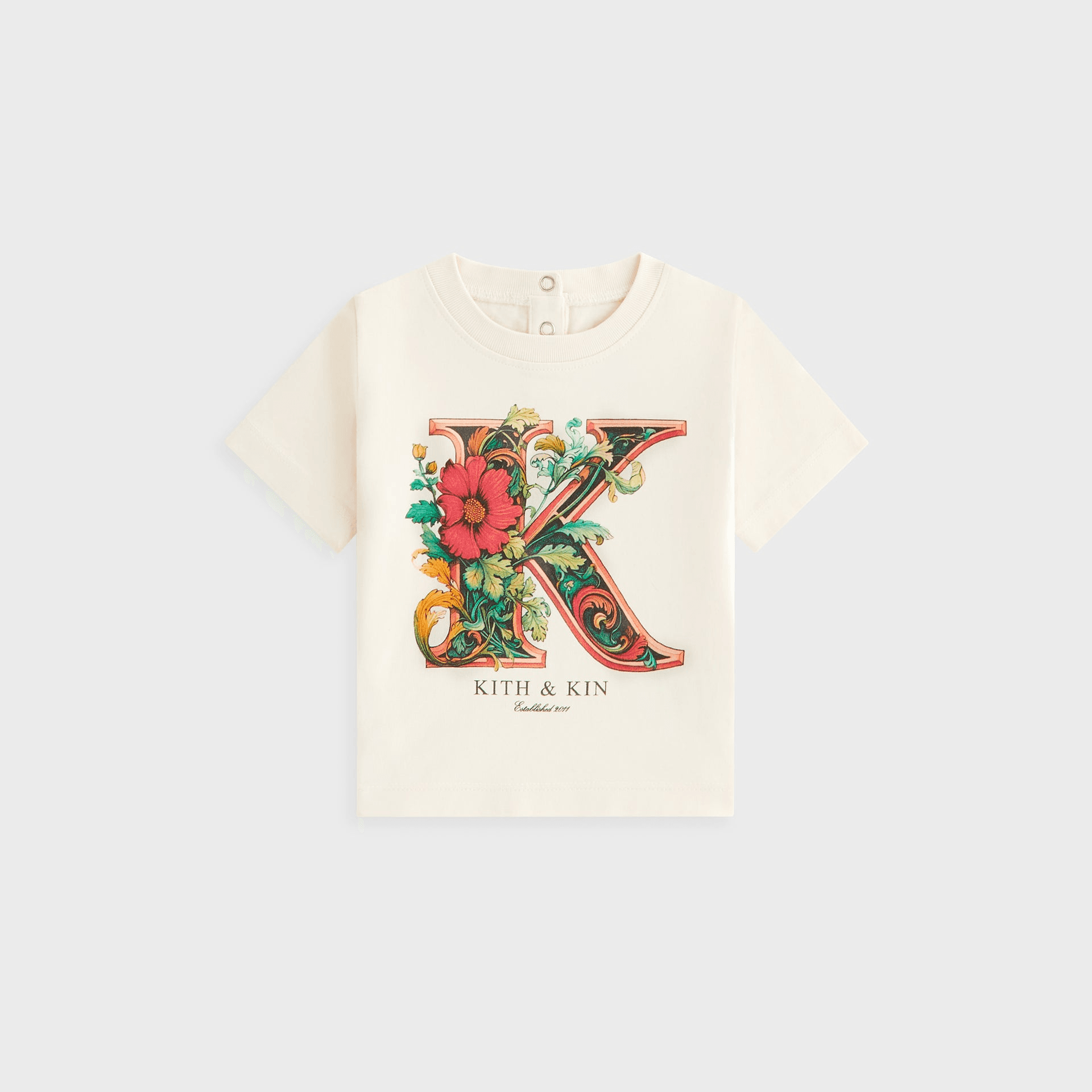 Kith Baby Floral K Tee - Sandrift — Image 5