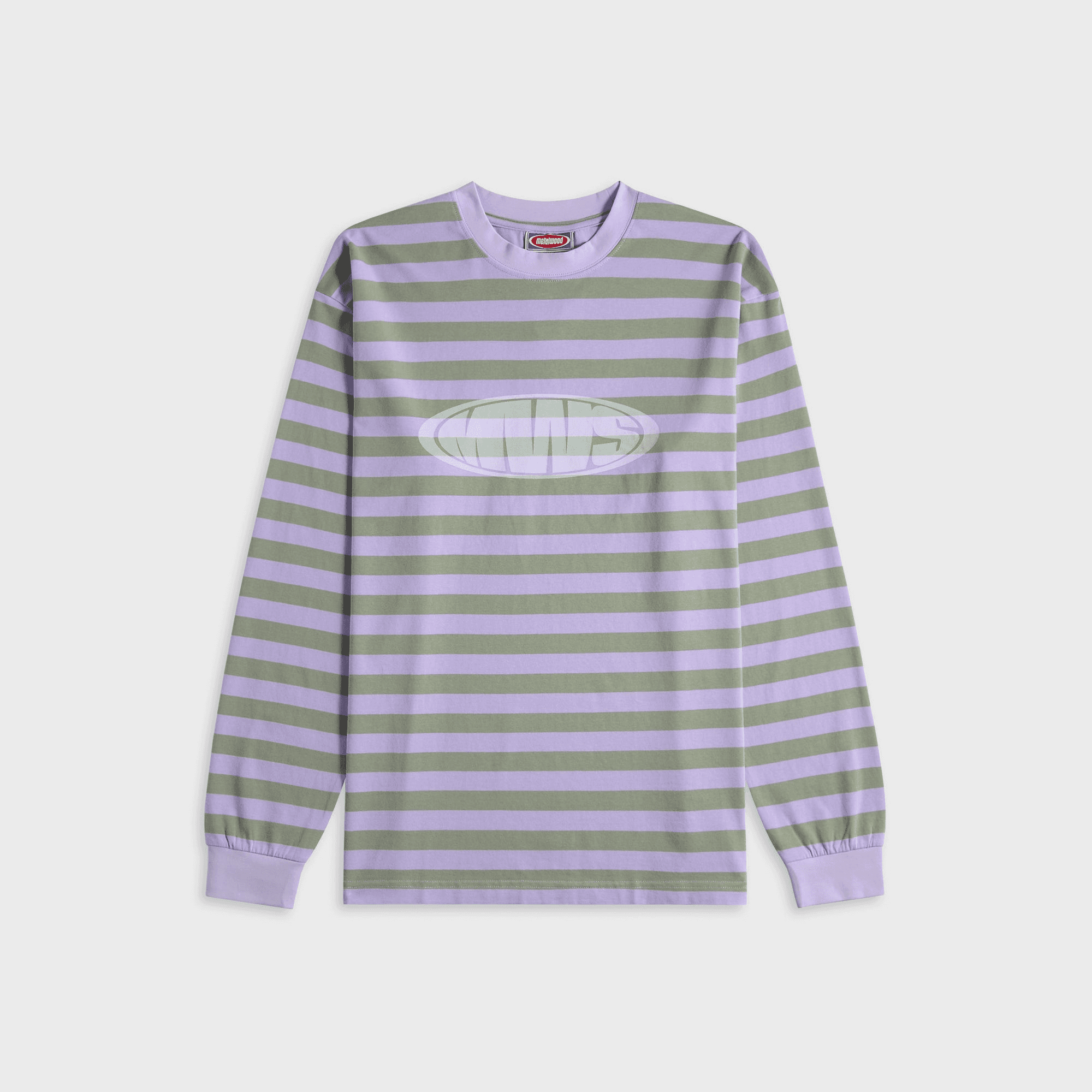 Metalwood Bulge Logo Long Sleeve Tee - Pink / Green