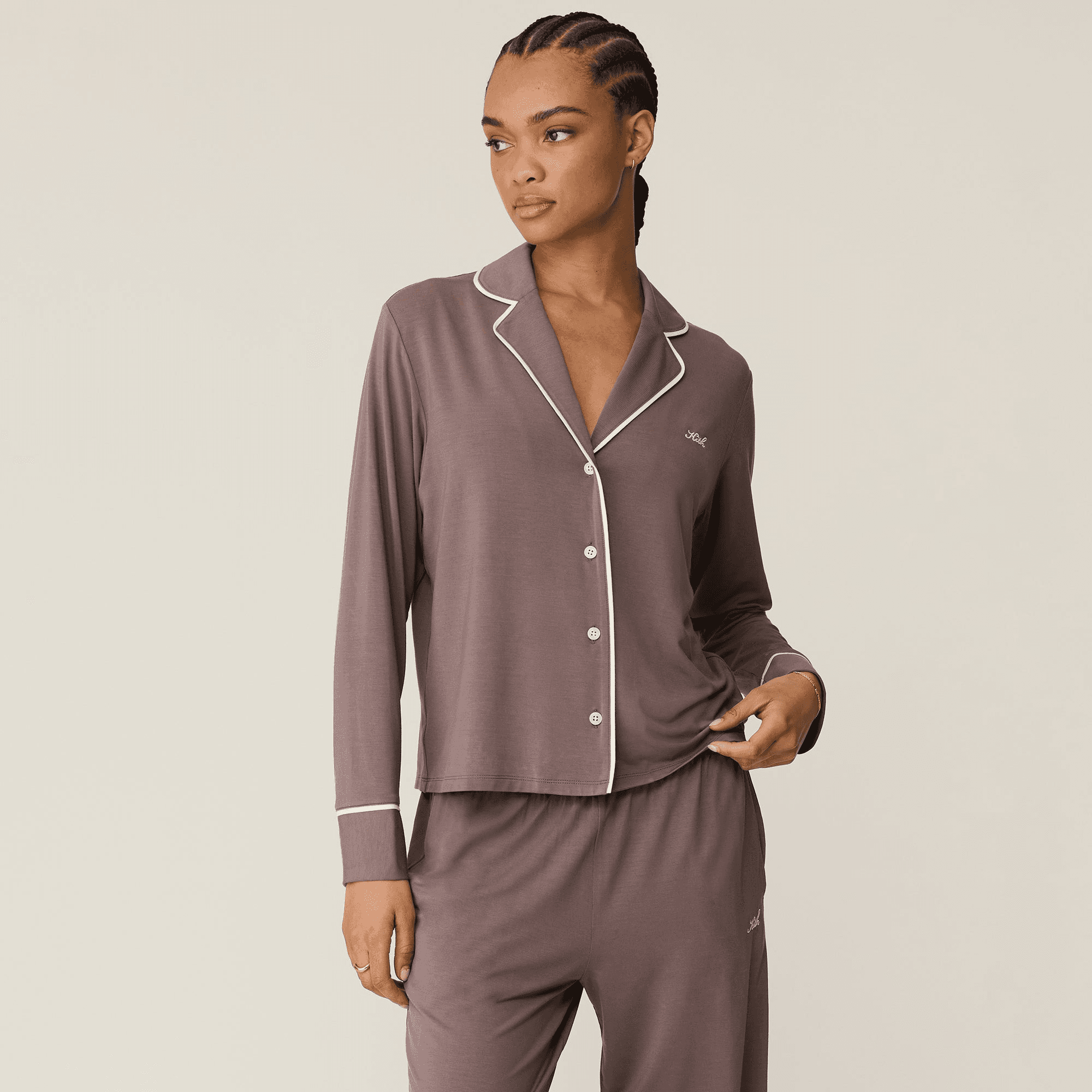 Kith Women Pajama Set - Aubergine — Image 5