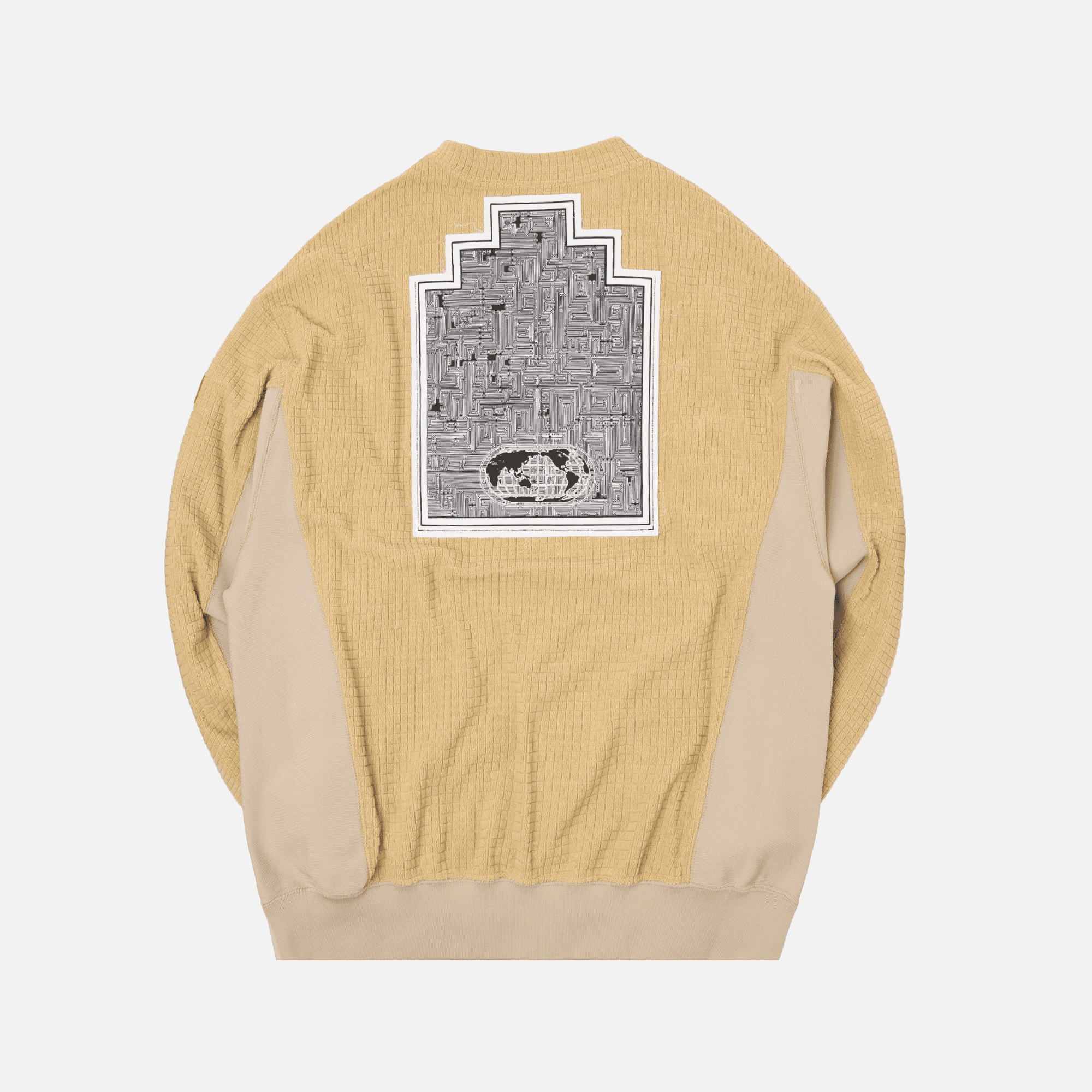 Cav Empt Block Fleece Crewneck - Beige — Image 2