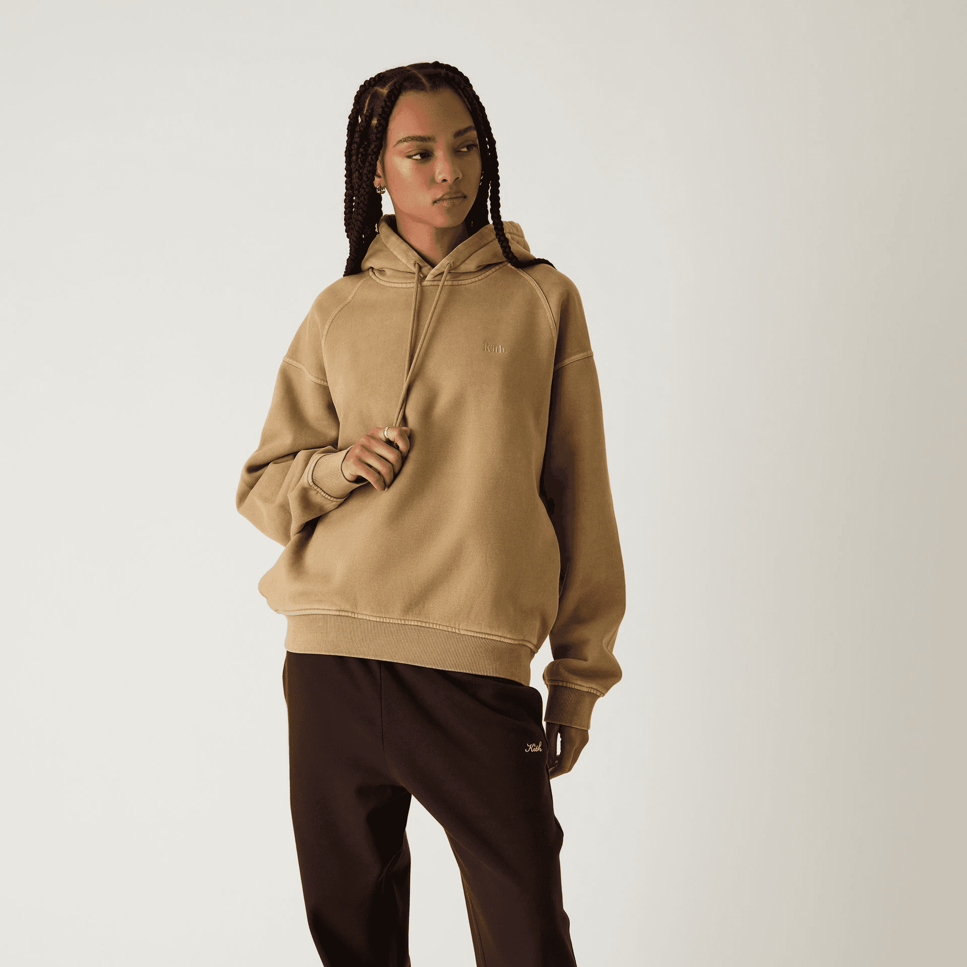 Kith Women Maverick Sueded Hoodie - Birch — Image 7