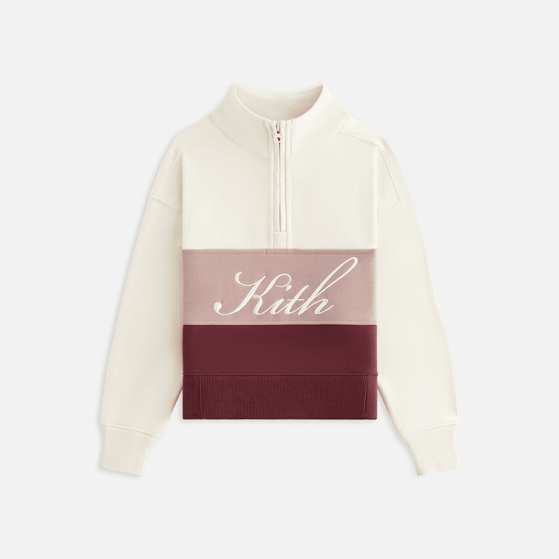 Kith Kids Color-Blocked Hunter Quarter Zip - Magma — Image 4