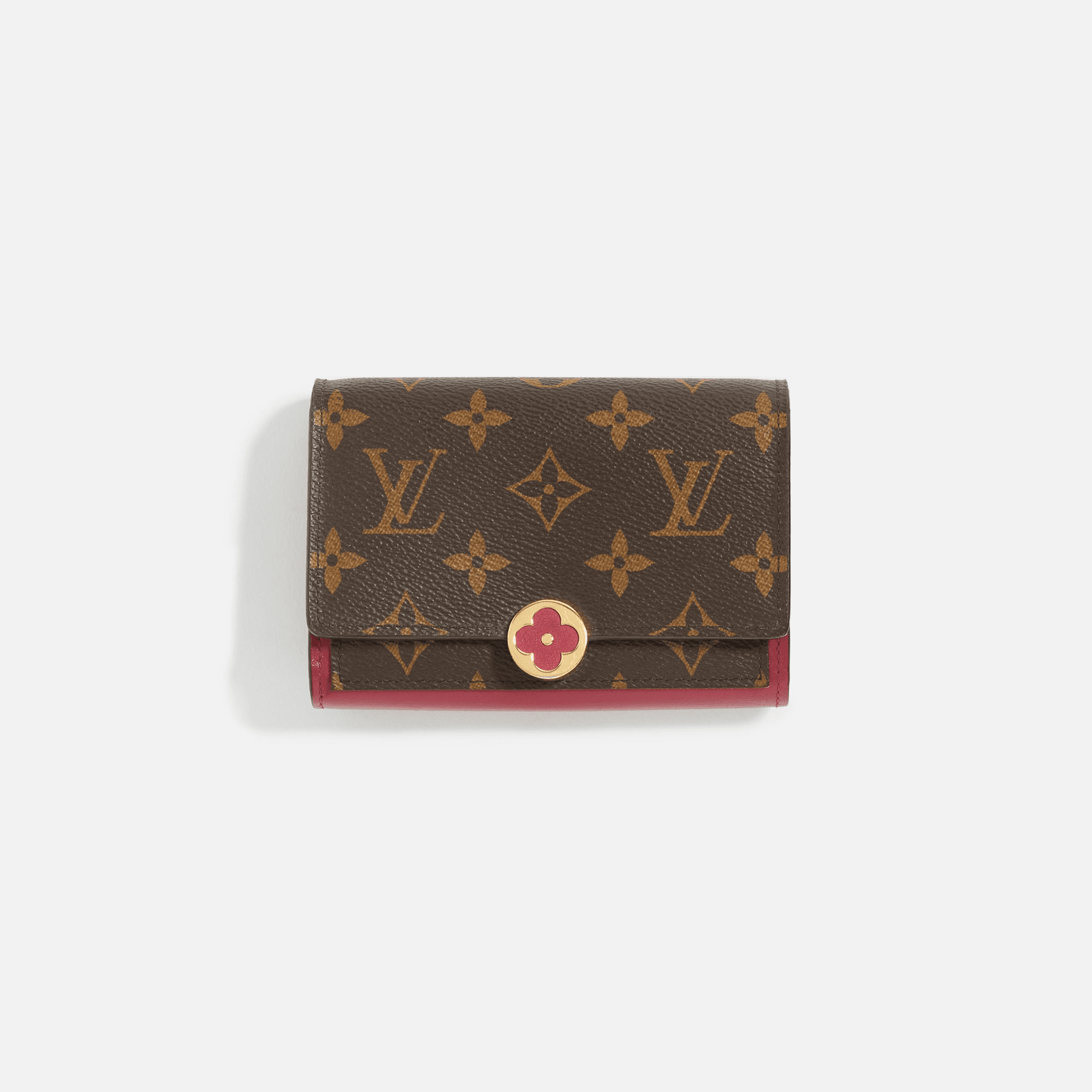 WGACA Louis Vuitton Monogram Flore Compact Wallet - Brown