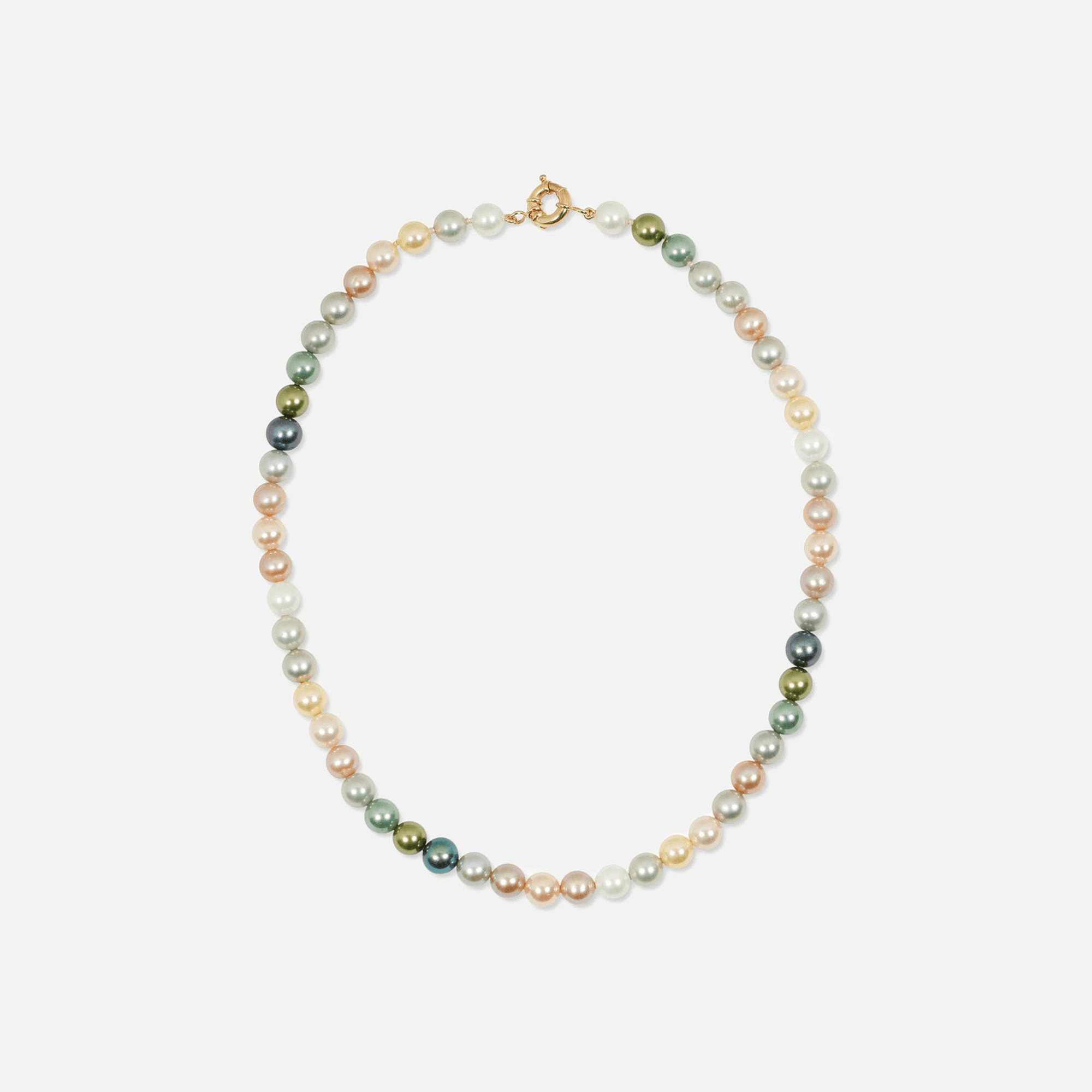 Polite Worldwide Multicolor Pearl Necklace - Gold - Image 1