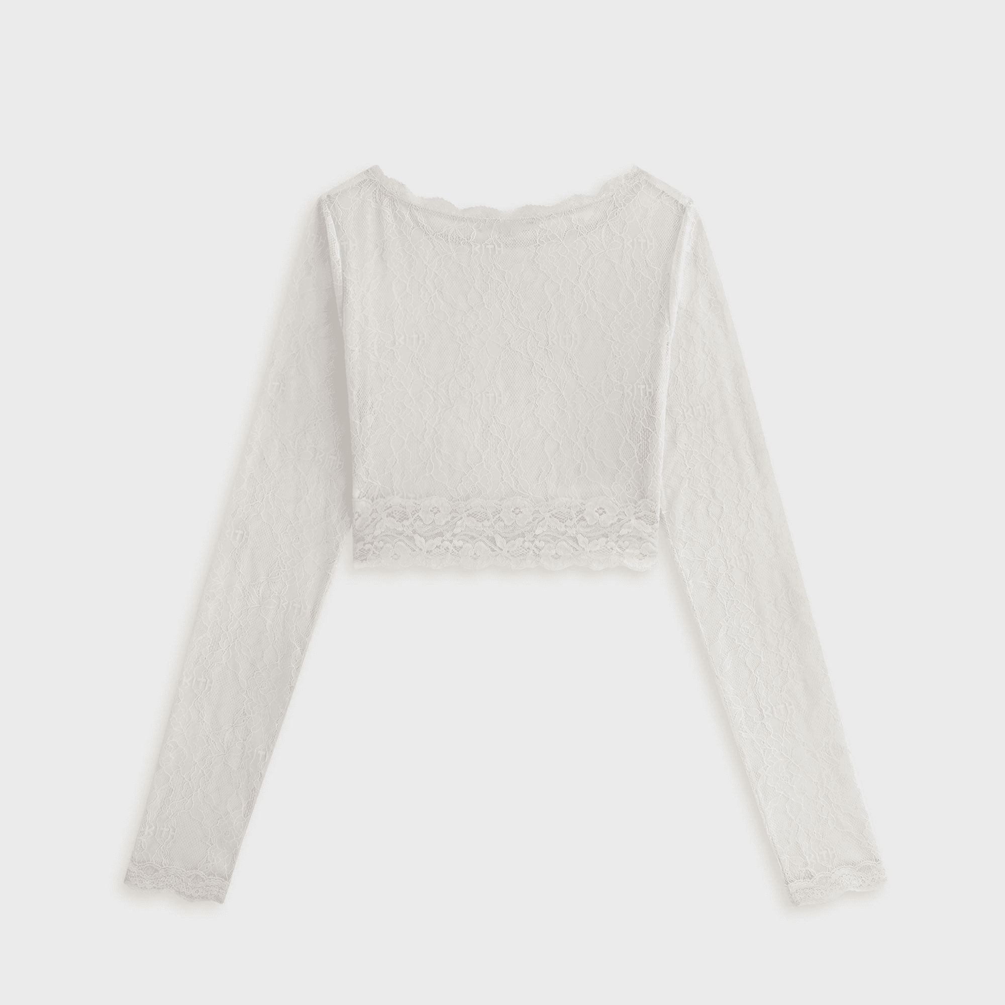 Lisa for Kith Women Piera Lace Long Sleeve Top - Tin — Image 5