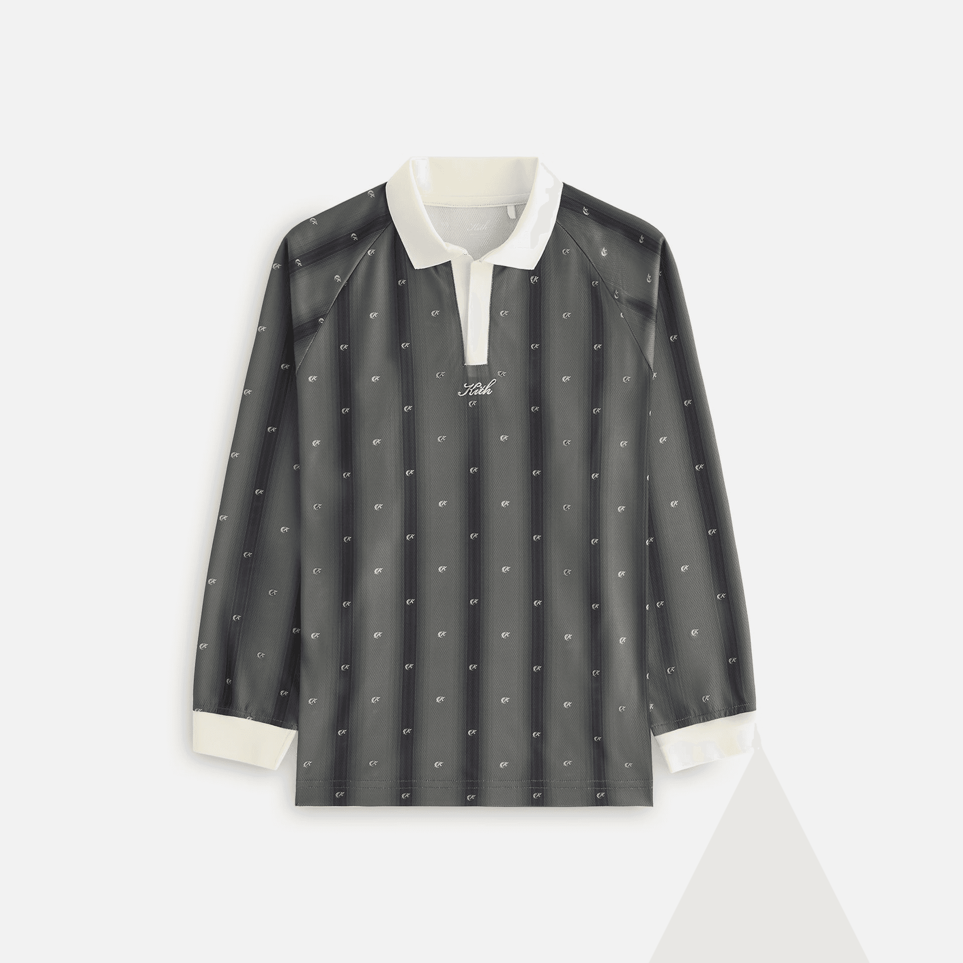 Kith Women Ridley Polo Monogram Long Sleeve Jersey - Black — Image 5