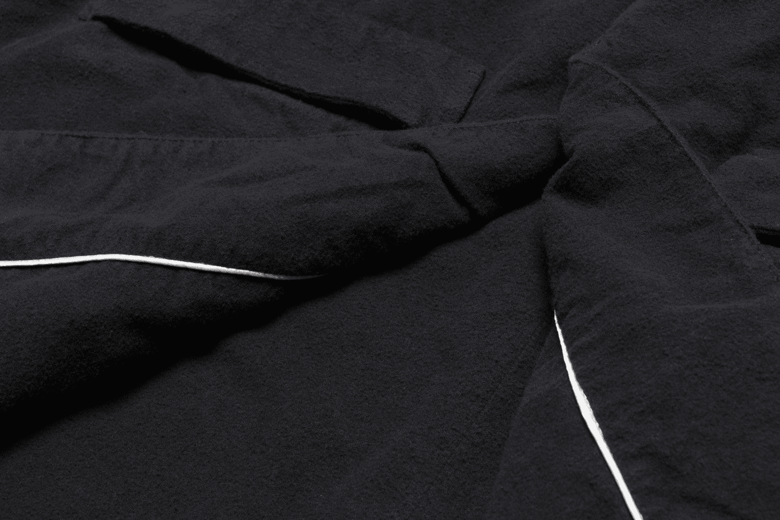 Ones Stroke Long Flannel Coat - Black — Image 3