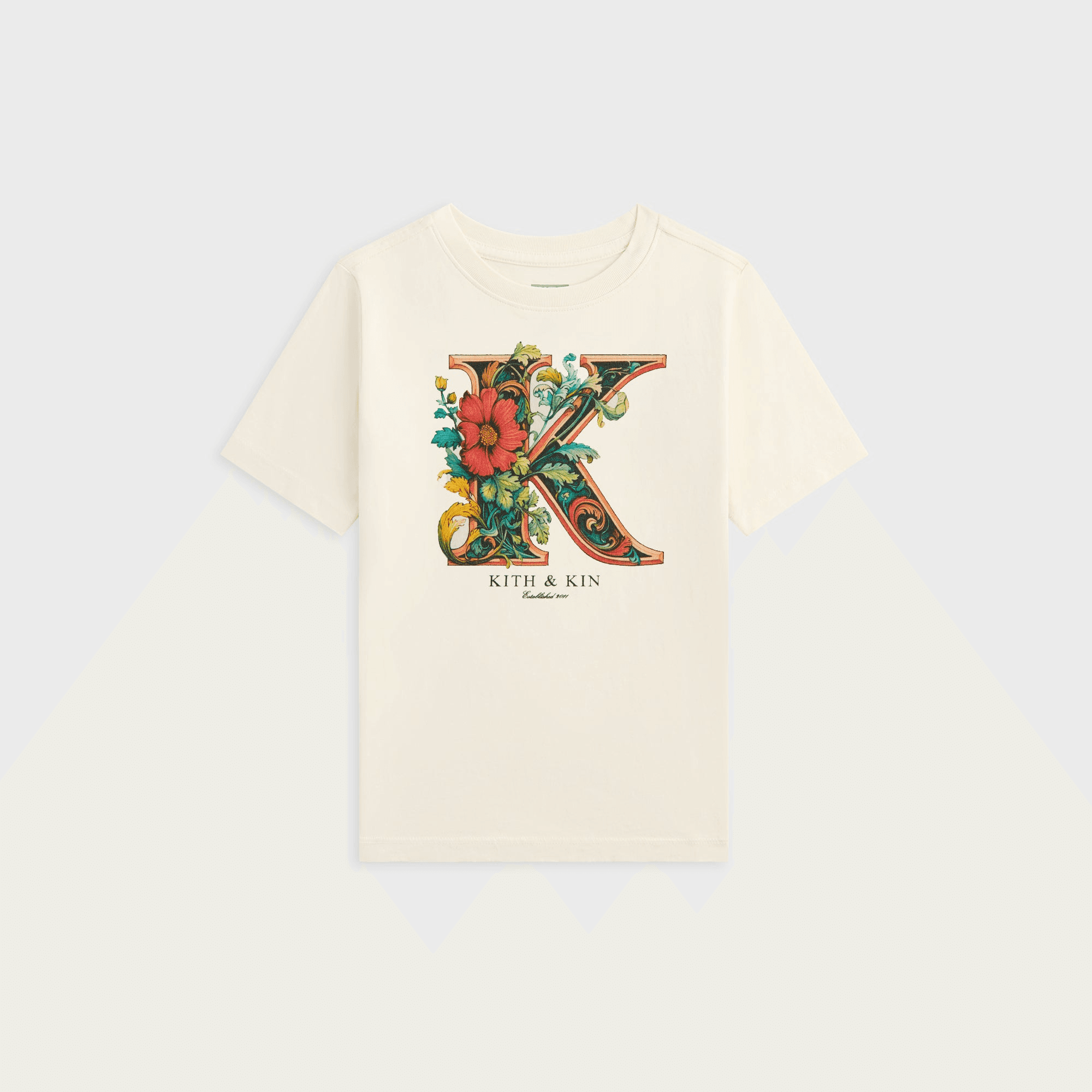 Kith Kids Floral K Tee - Sandrift