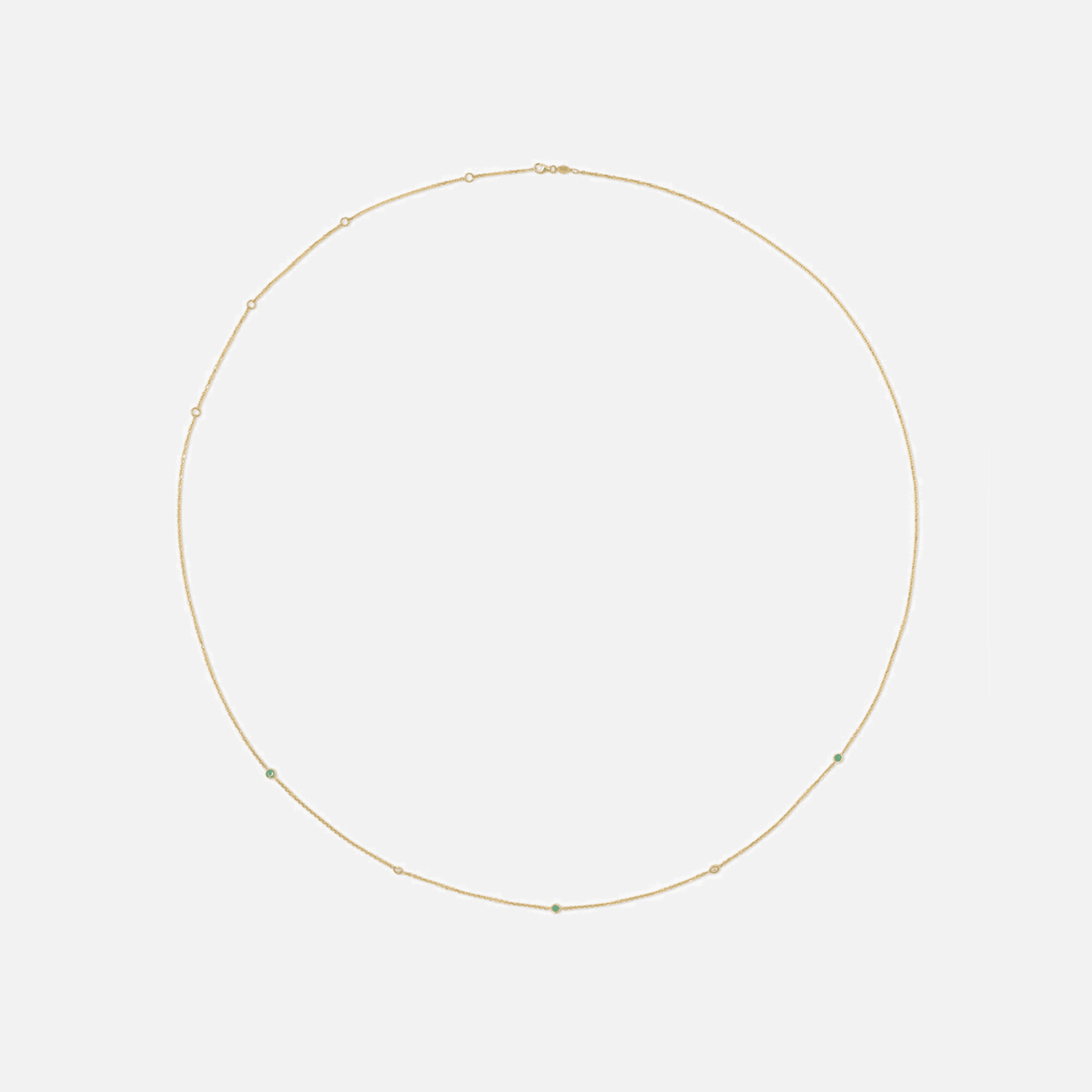 Isa Grutman Diamond Emerald Belly Chain - Gold