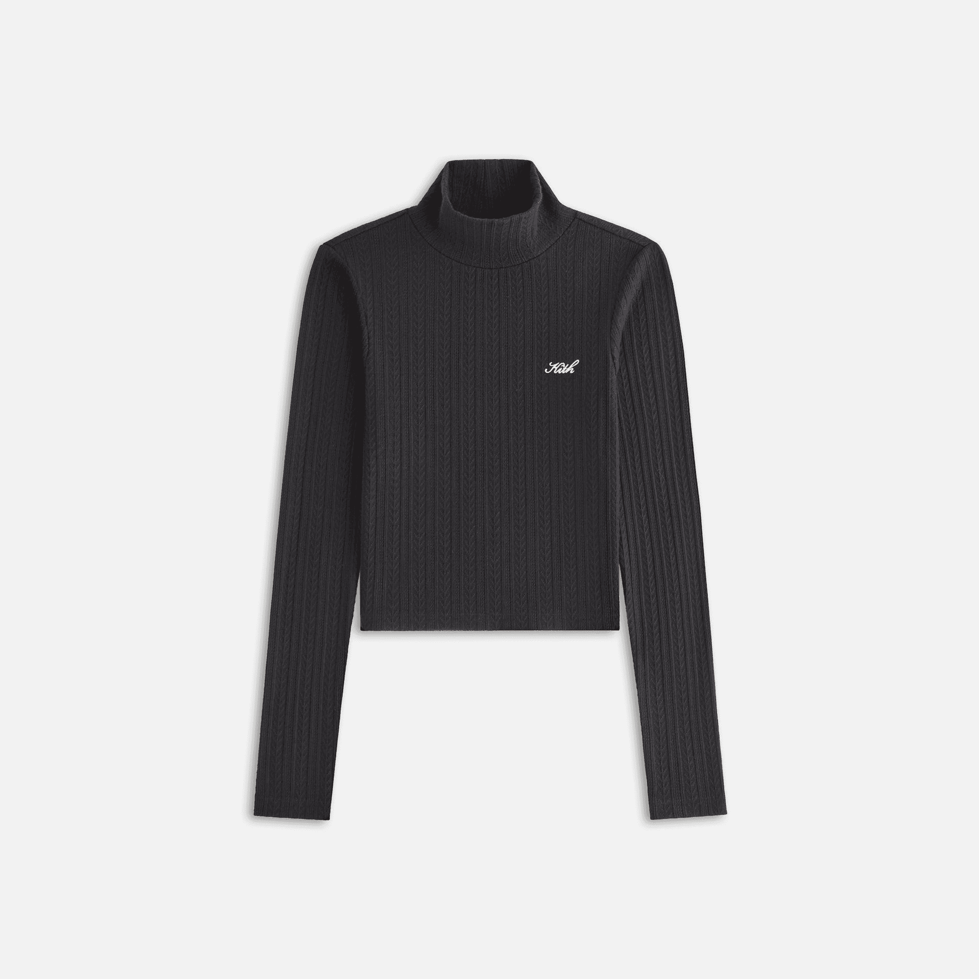 Kith Women Brier II Pointelle Turtleneck - Black — Image 6