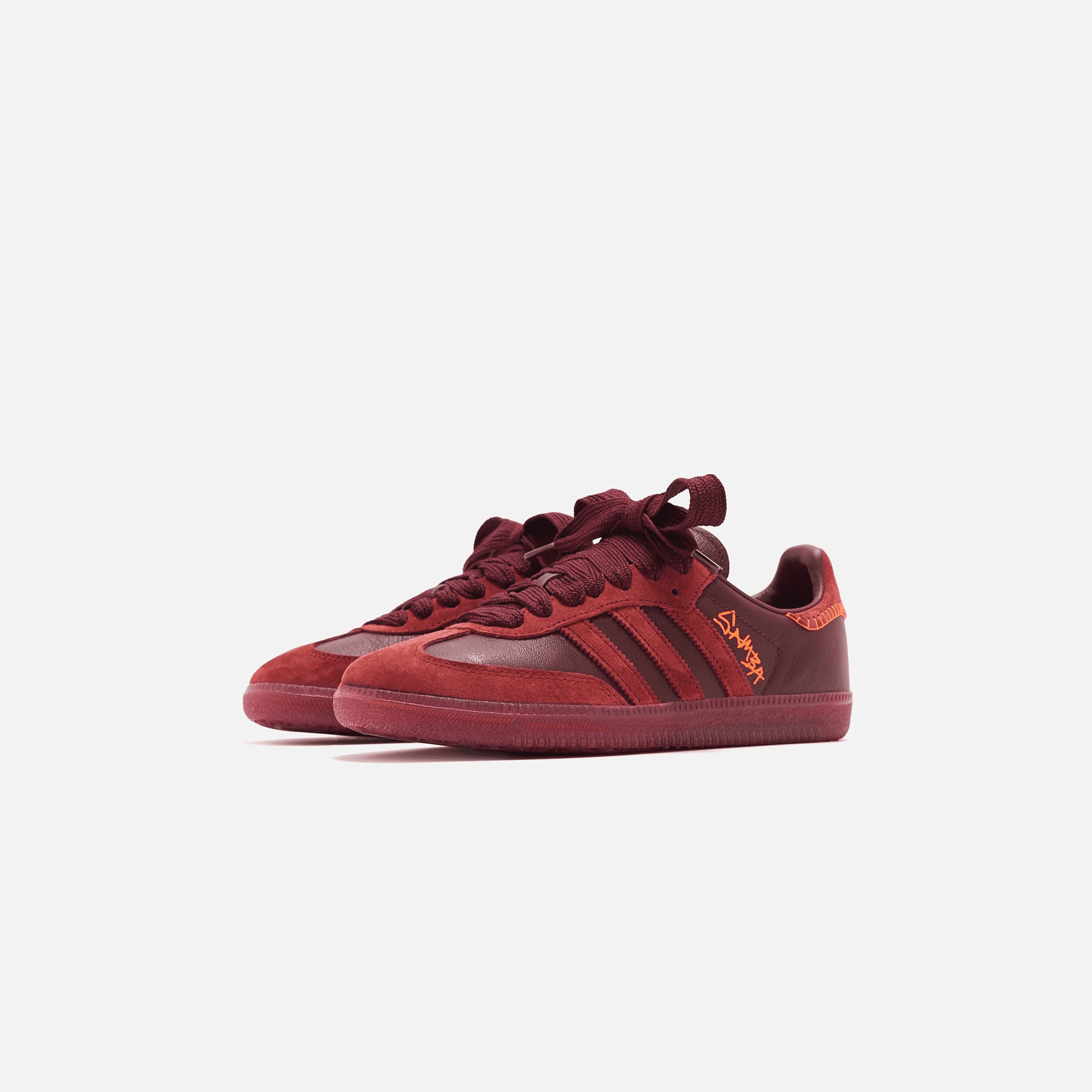 adidas Consortium x Jonah Hill Samba - Maroon / Noble Maroon / Ecru Tint — Image 4