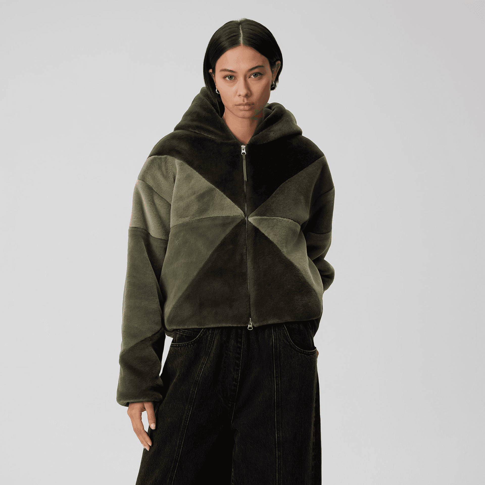 Kith Women Toshi III Faux Fur Pinwheel Bomber Jacket - Monarch — Image 4