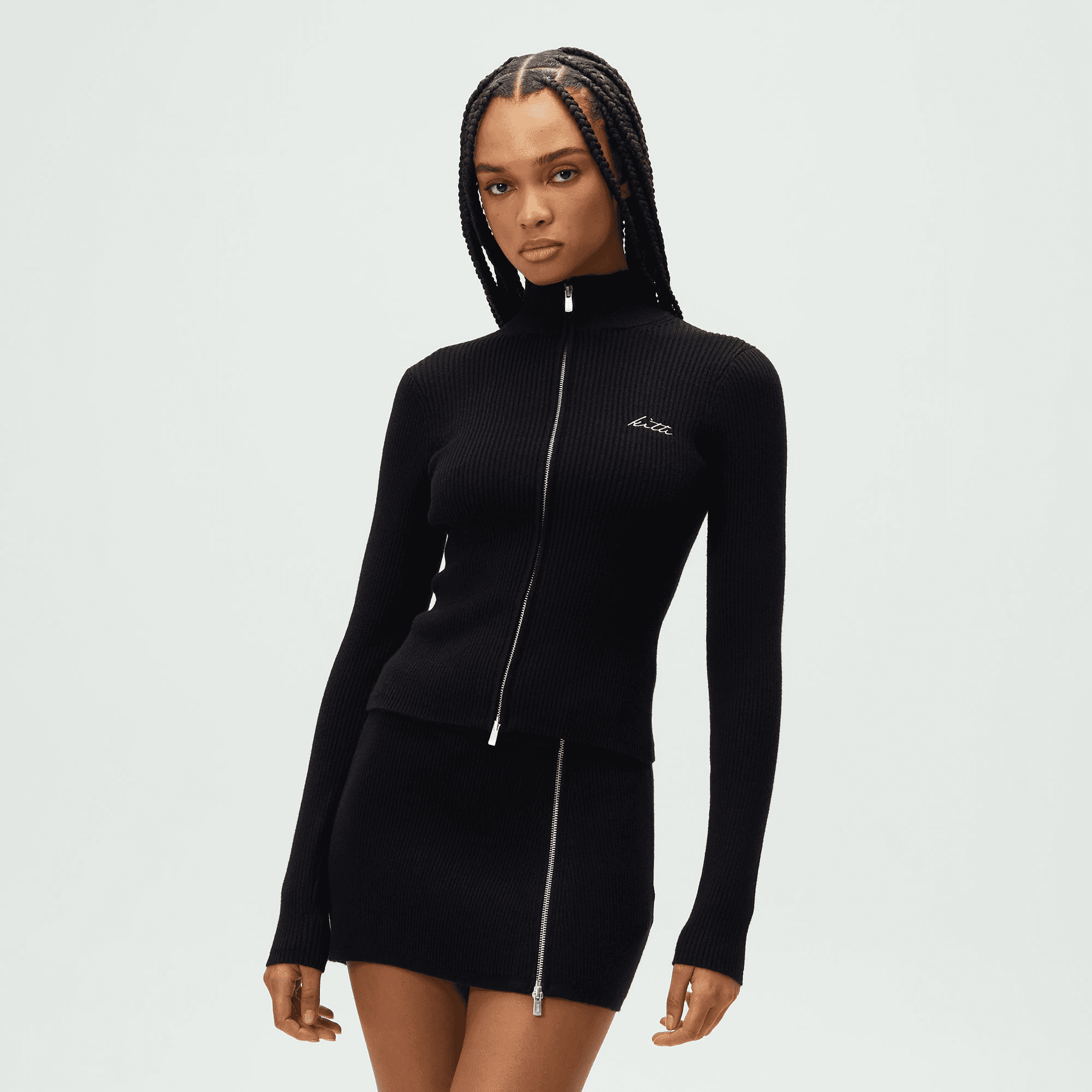 Kith Women Ina Sweater Track Zip - Black — Image 5