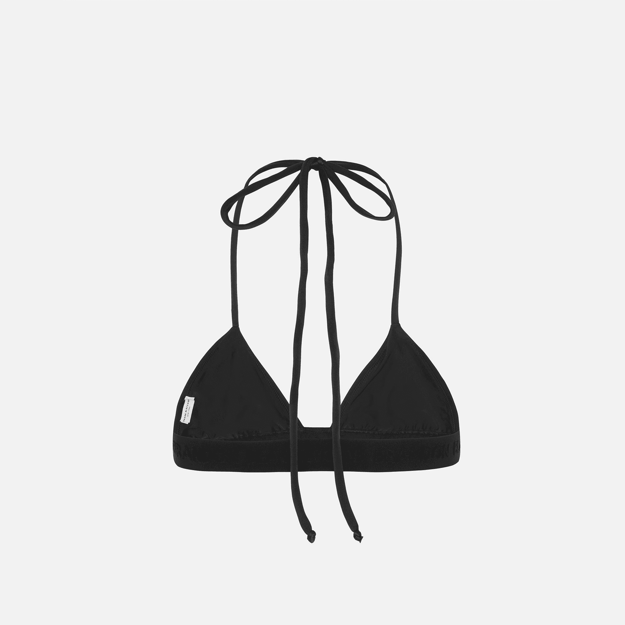 Brandon Blackwood Logo Halter Bikini Top - Black — Image 2