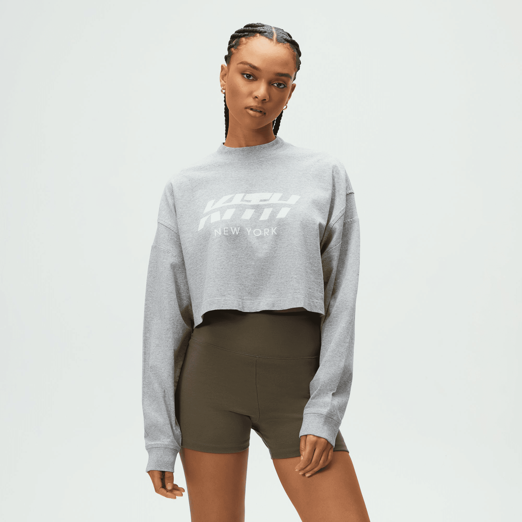 Kith Women Jasper Swift Long Sleeve -  Cool Heather Grey — Image 4