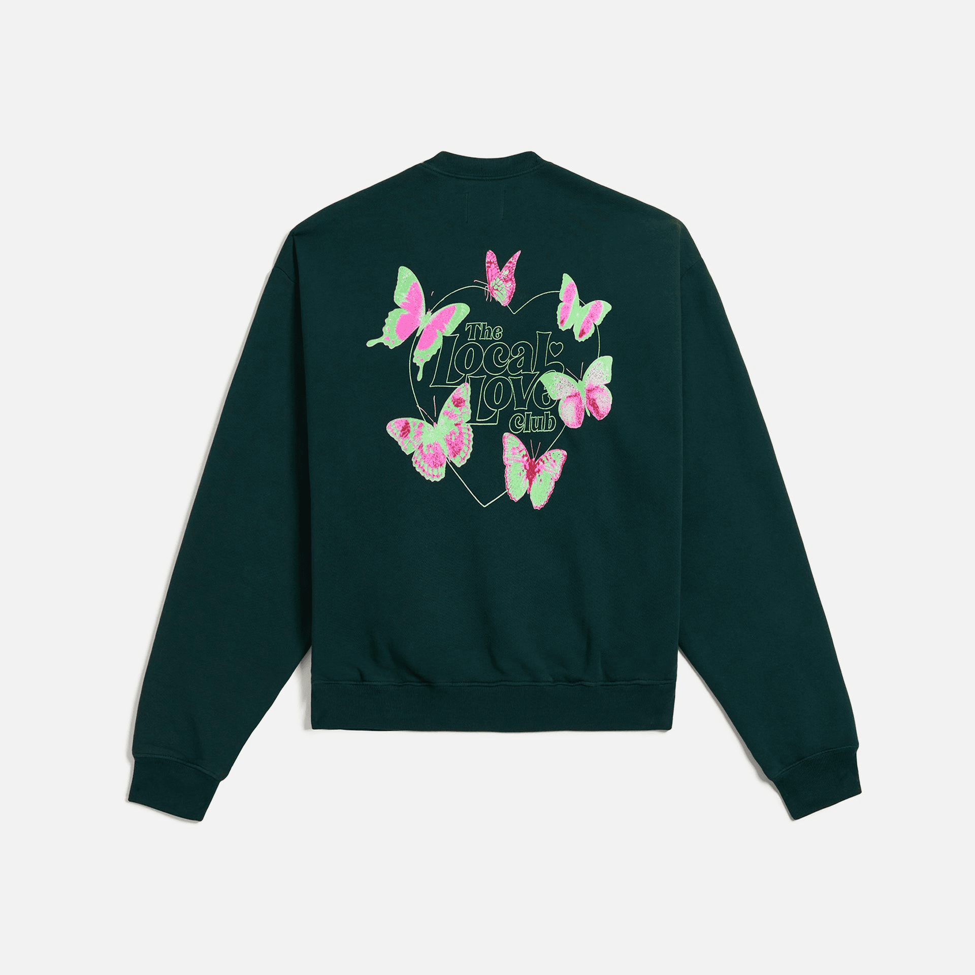 The Local Love Club Aura Crewneck Sweatshirt - Evergreen — Image 2