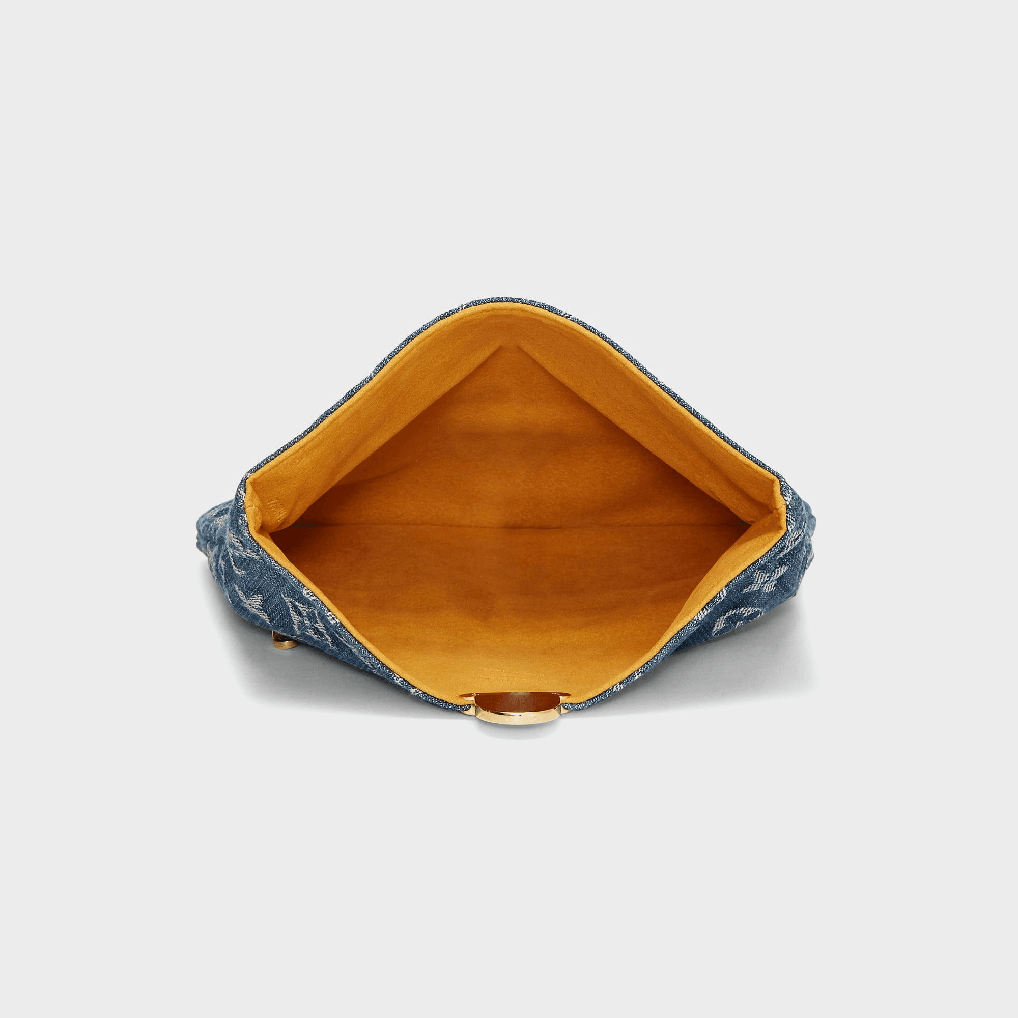 WGACA Louis Vuitton Denim Pochette Plate Clutch - Blue — Image 4