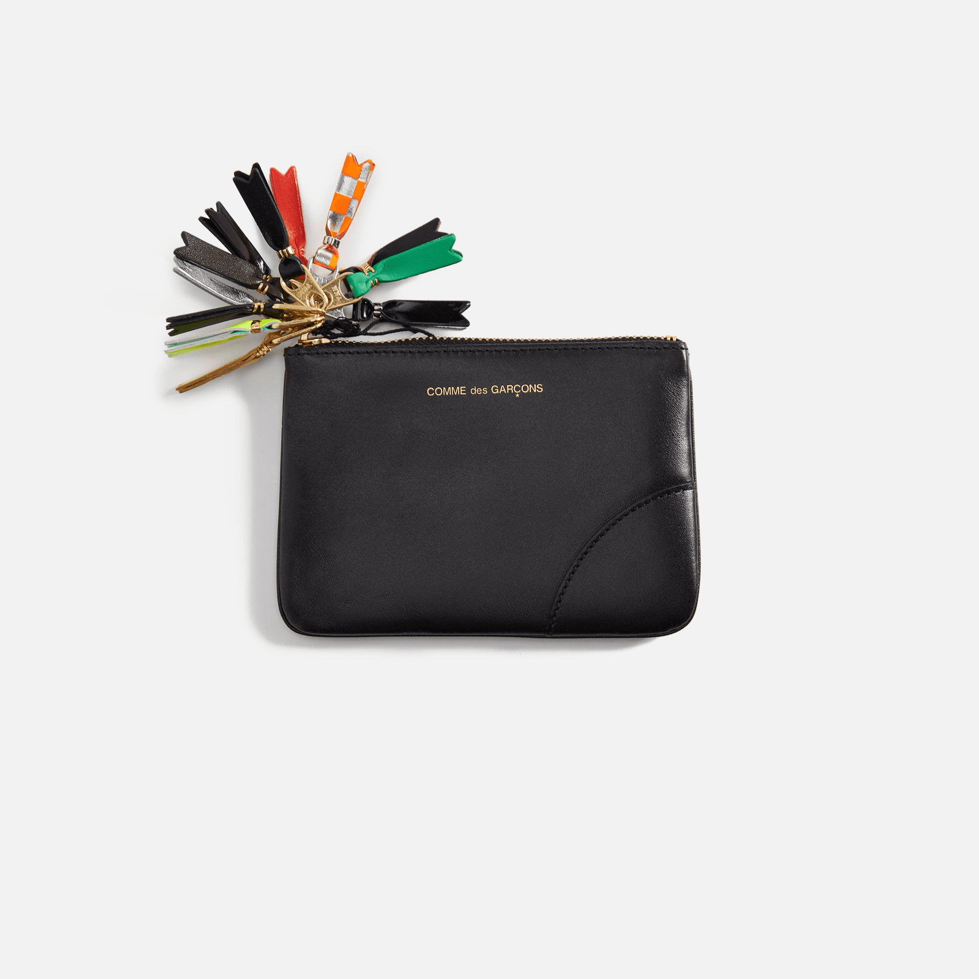 Comme des Garçons Pocket Zipper Pull Mini Pouch - Black