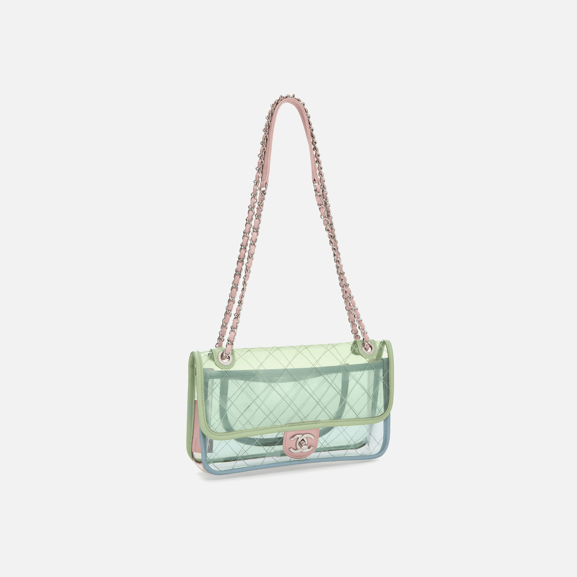 WGACA Chanel Multi Vinyl Coco Splash Flap Medium - Multi — Image 4