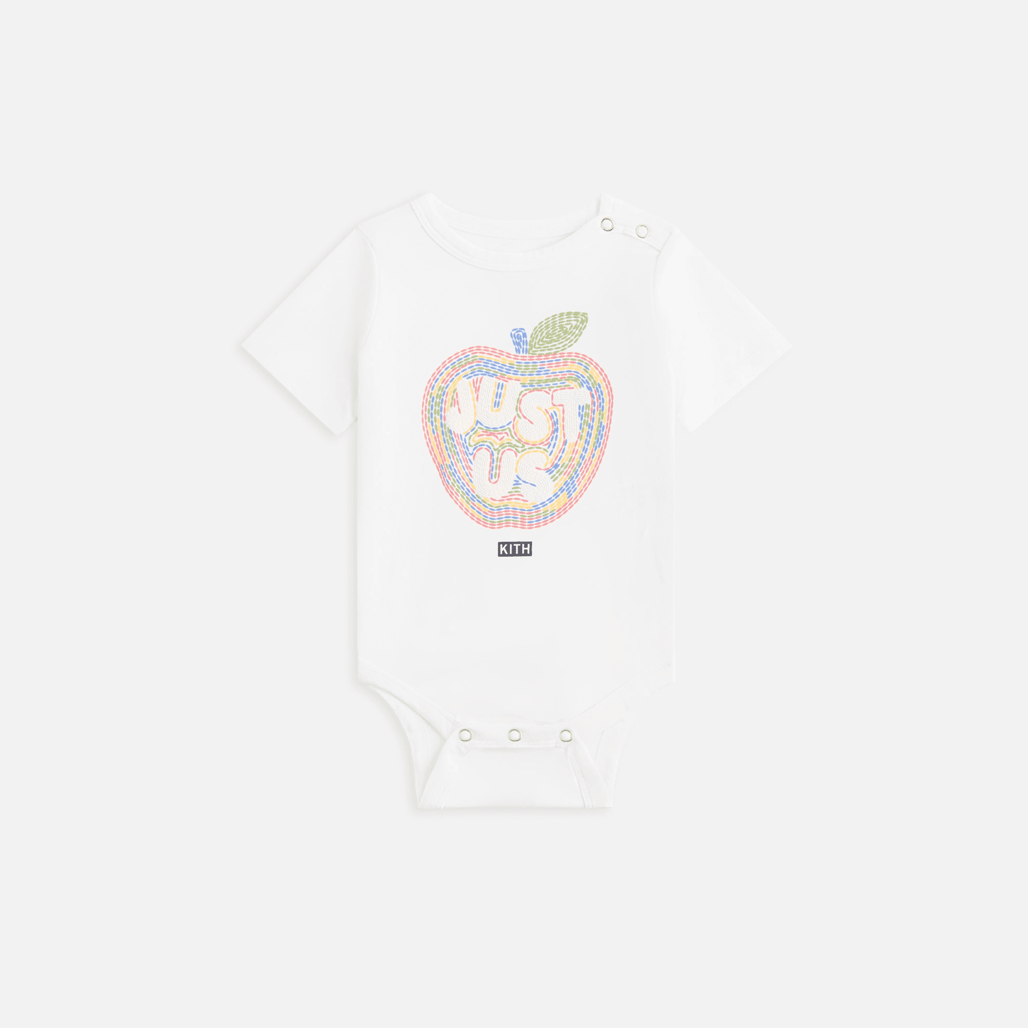 Kith Baby Just Us Apple Graphic Bodysuit - White