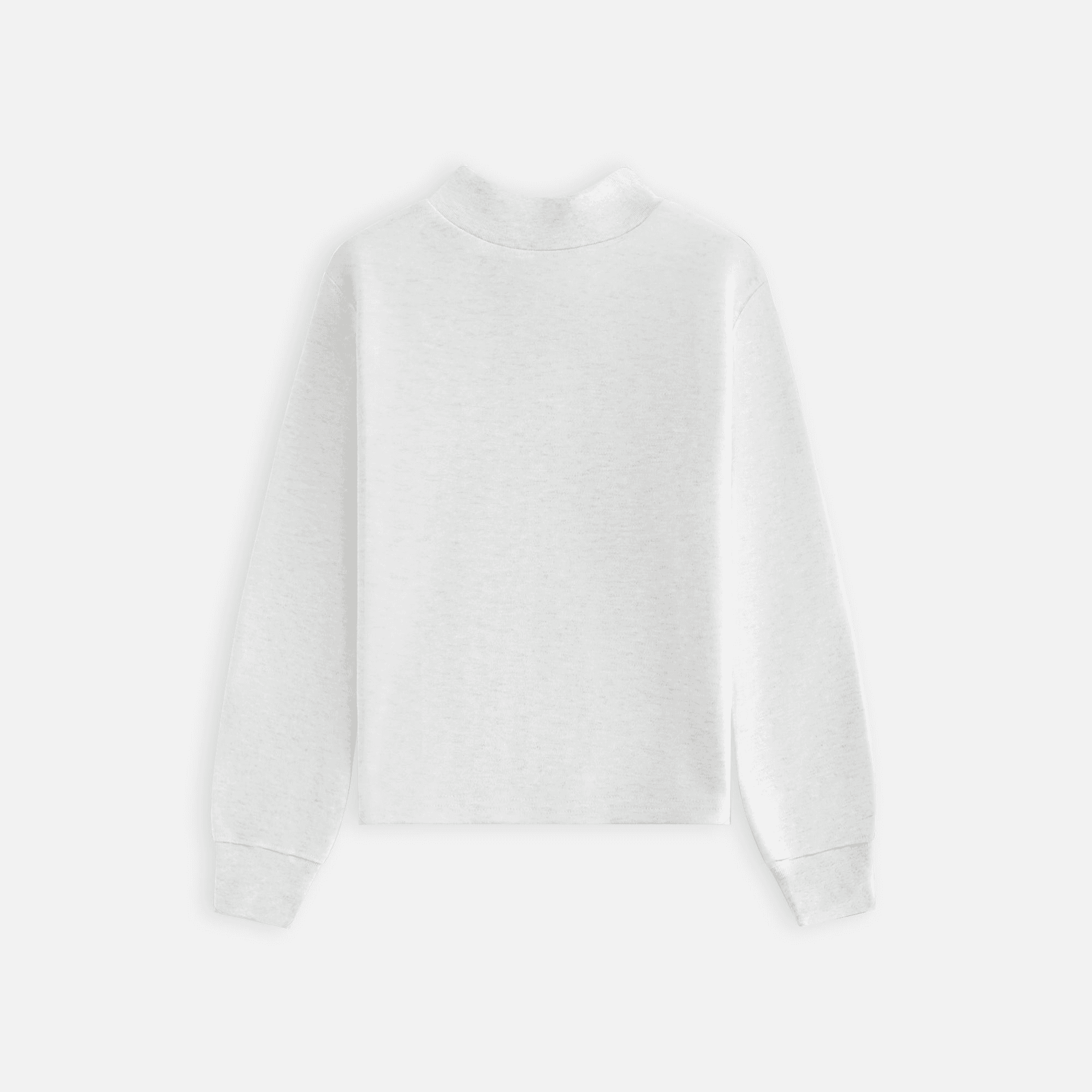 Kith Kids Classic Long Sleeve Mock Neck Tee - Light Heather Grey — Image 4