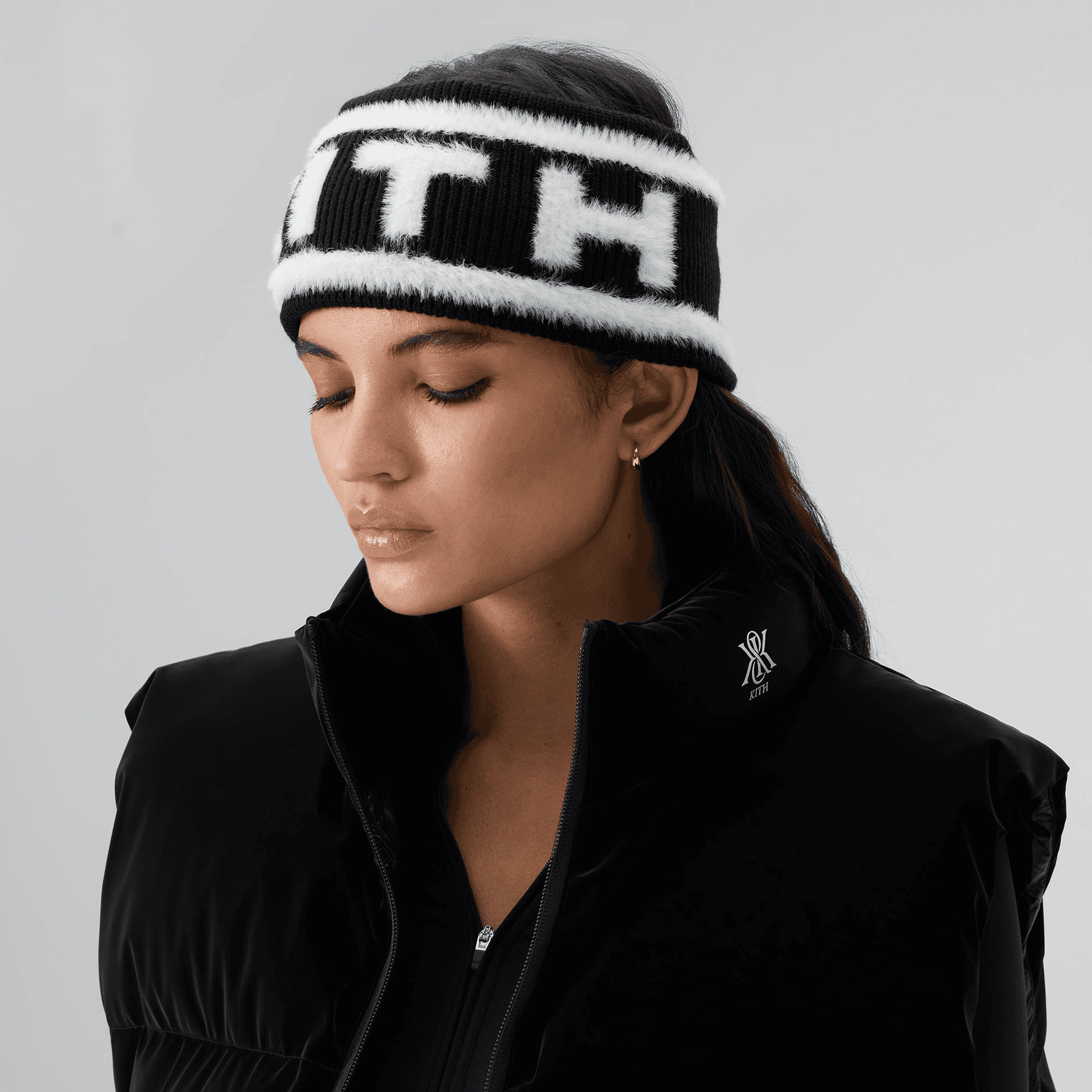 Kith Women Jacquard Rib Headband - Black — Image 3