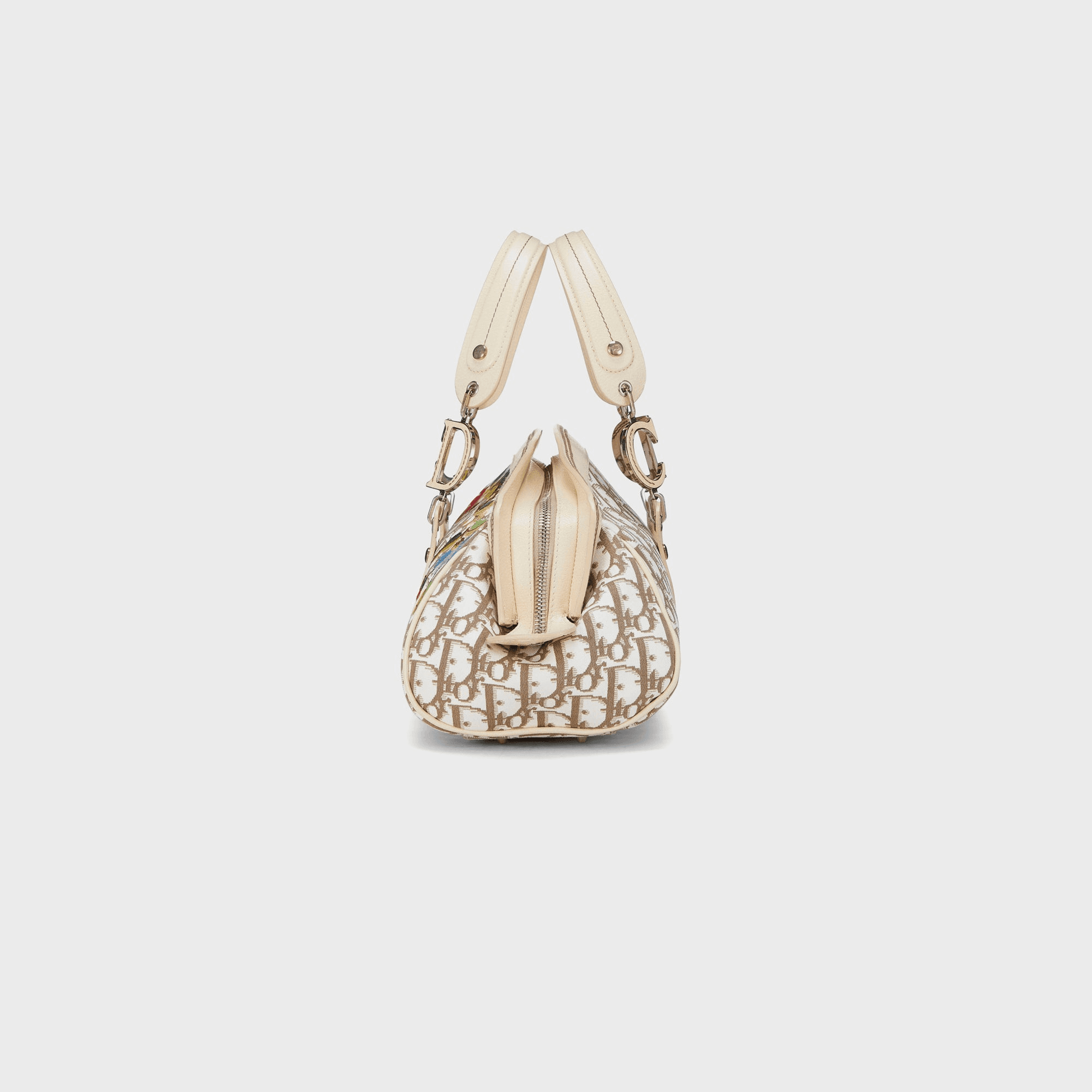 WGACA Dior Embroidered Floral Handbag Small - Beige — Image 6
