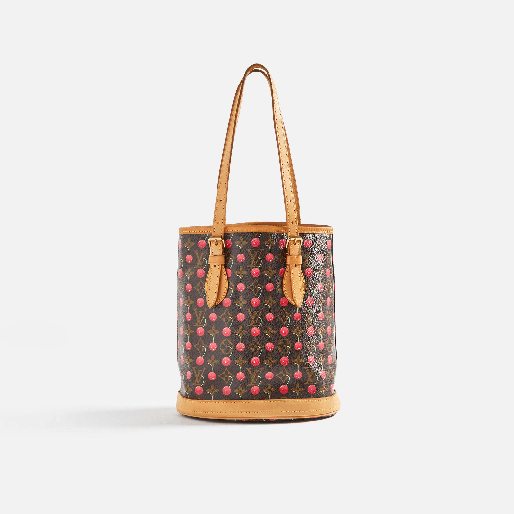 WGACA Louis Vuitton x Takashi Murakami Cherry AB Bucket Petite Bag - Brown — Image 2