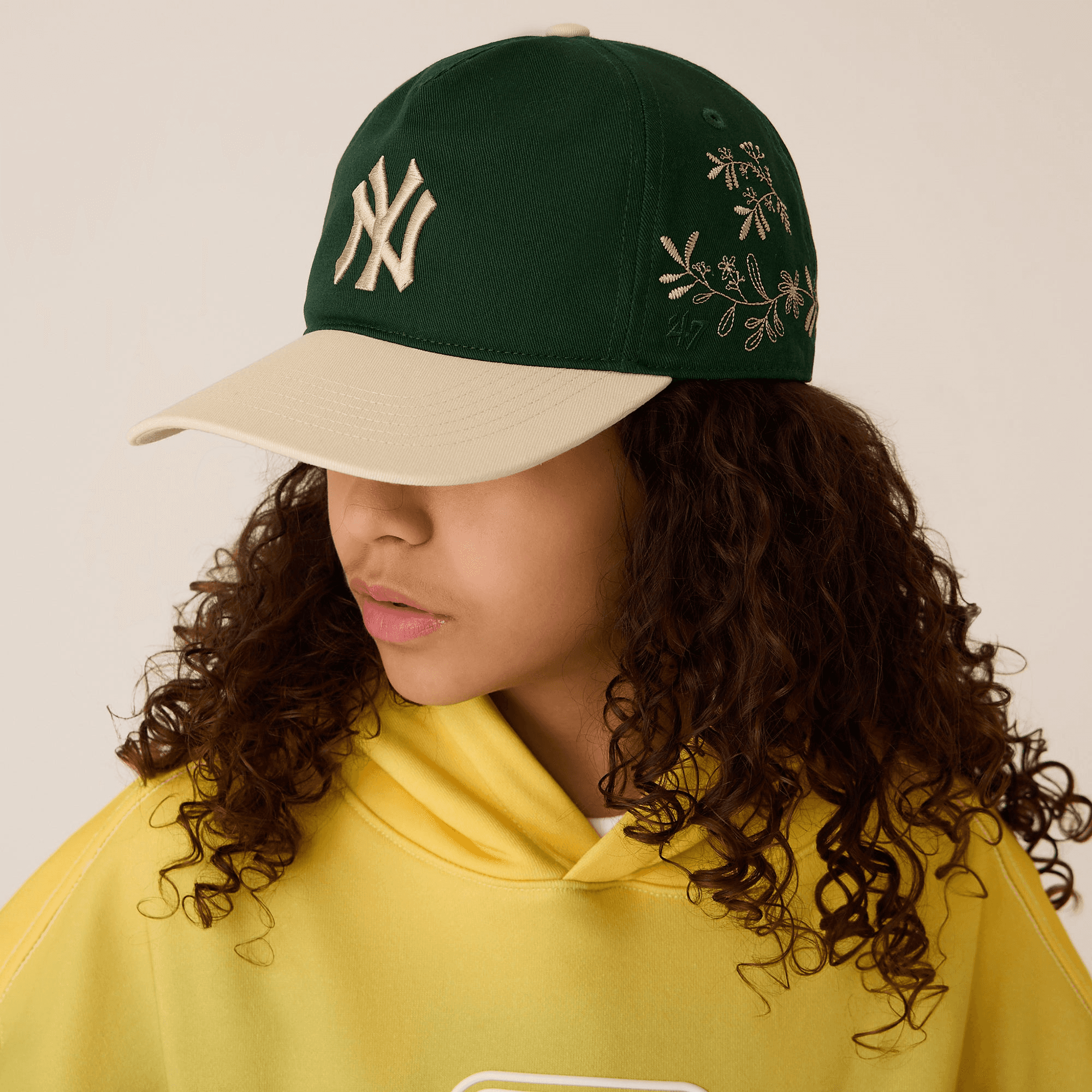 Kith Kids & '47 for the New York Yankees Embroidered Floral Cap - Scarab — Image 5