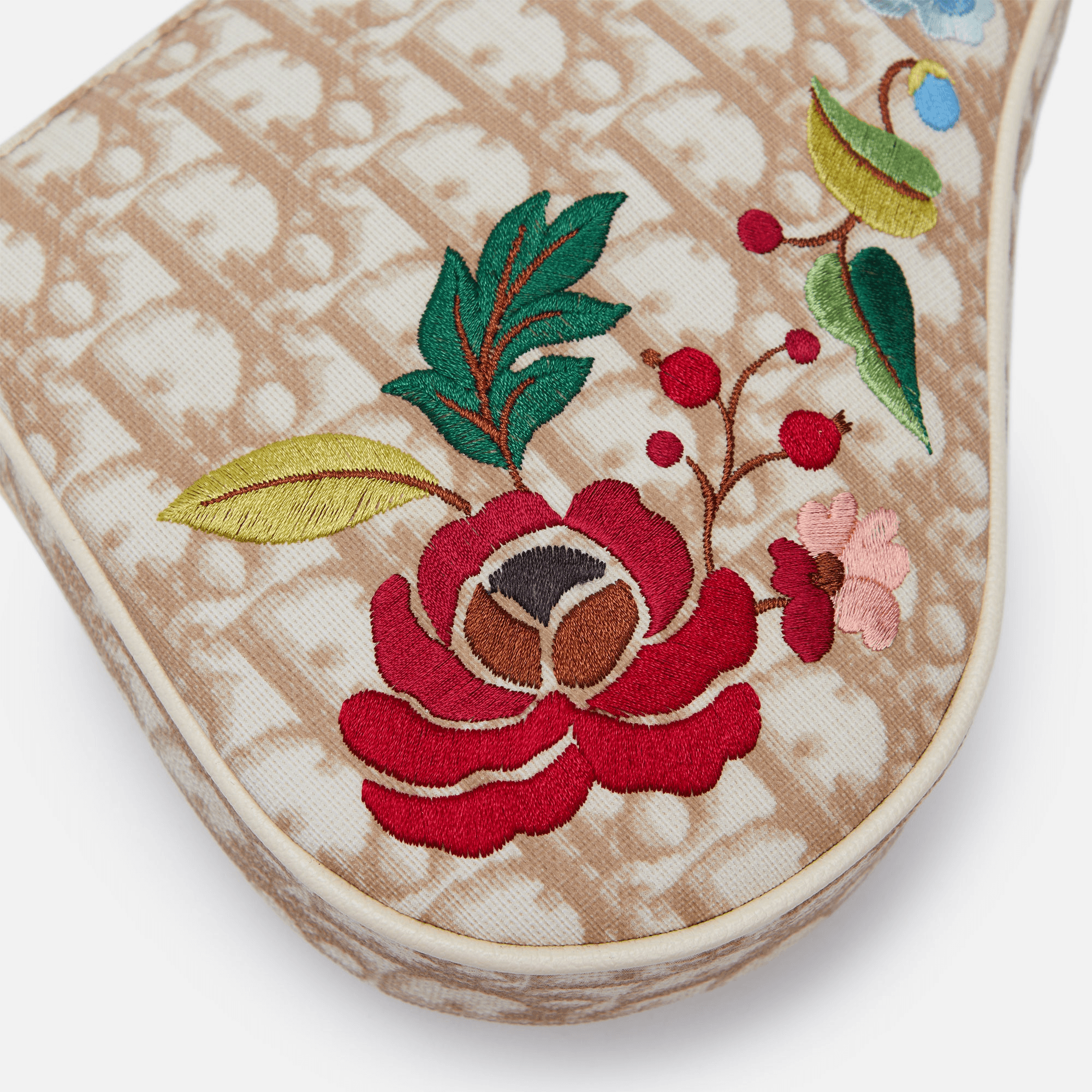 WGACA Dior Embroidered Saddle Mini Bag - Brown — Image 2