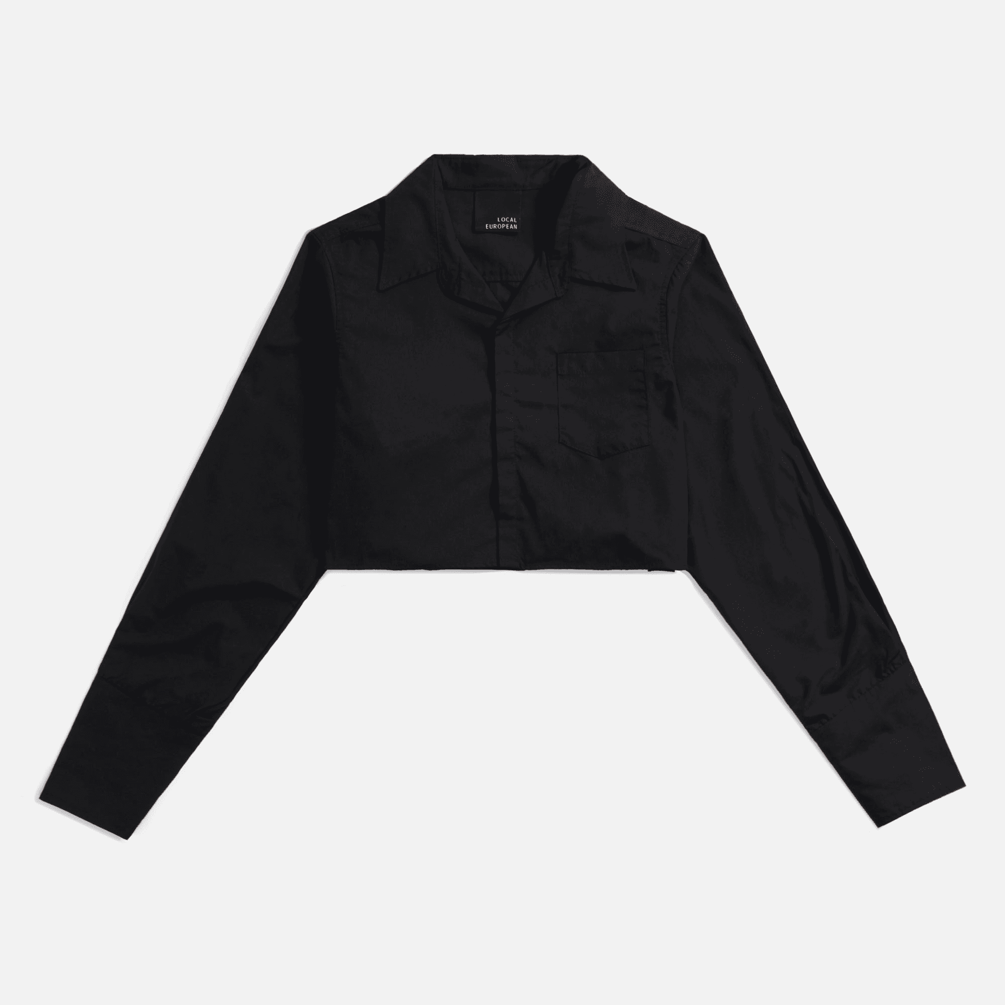 Local European Jordi Cropped Shirt - Black - Image 1