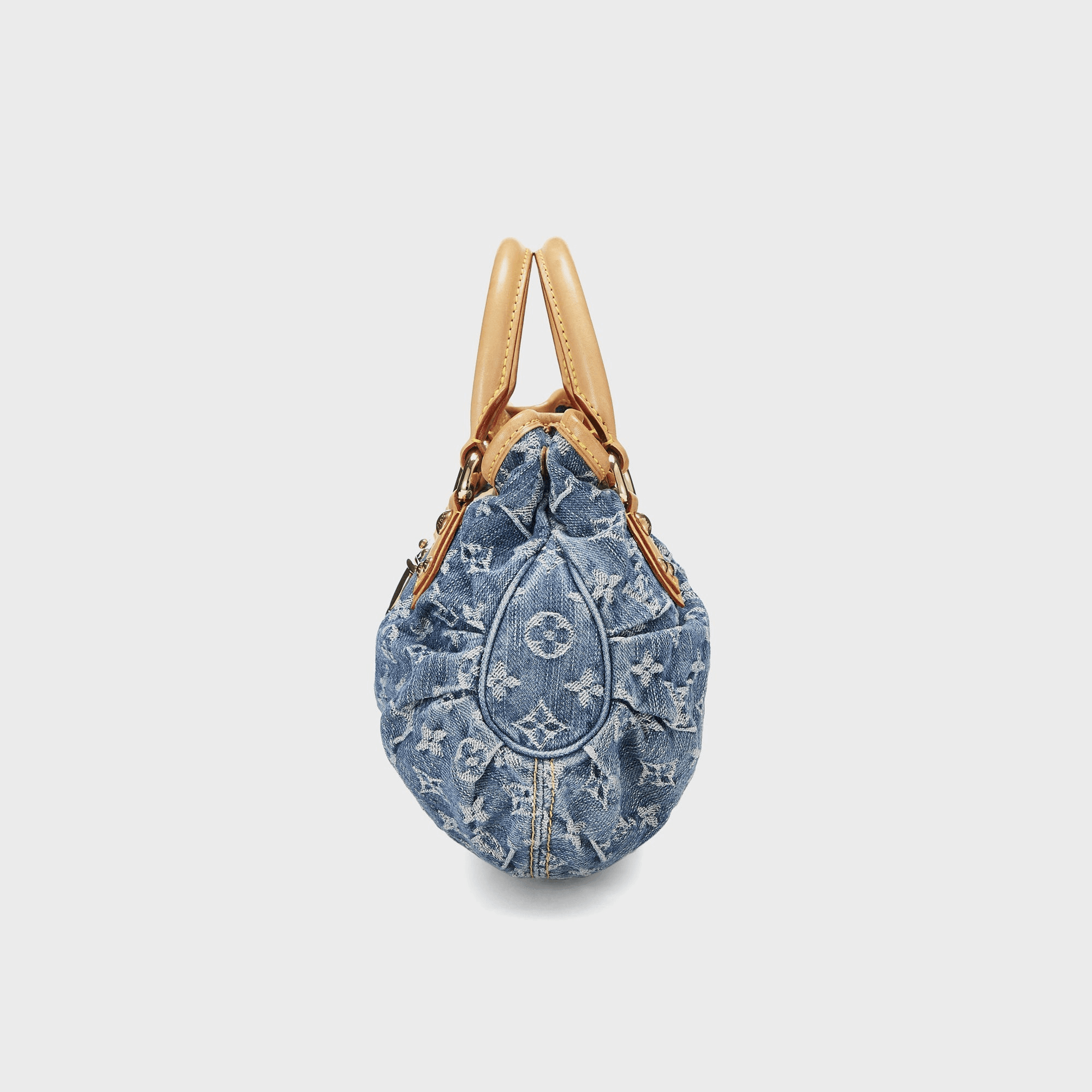 WGACA Louis Vuitton Monogrammed Denim Pleaty - Blue — Image 4