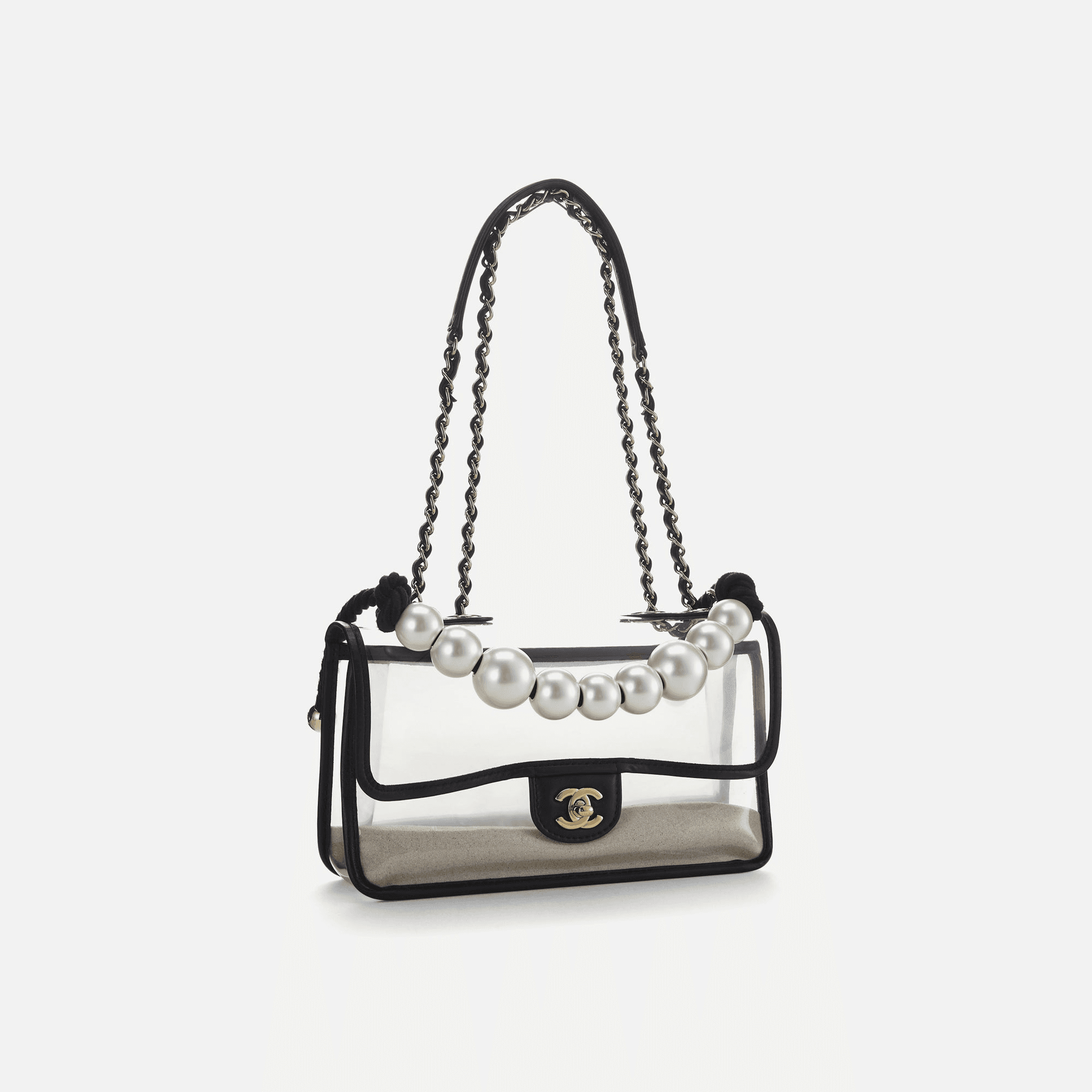 WGACA Chanel Sand By The Sea Flap Medium - Black Vinyl — Image 3