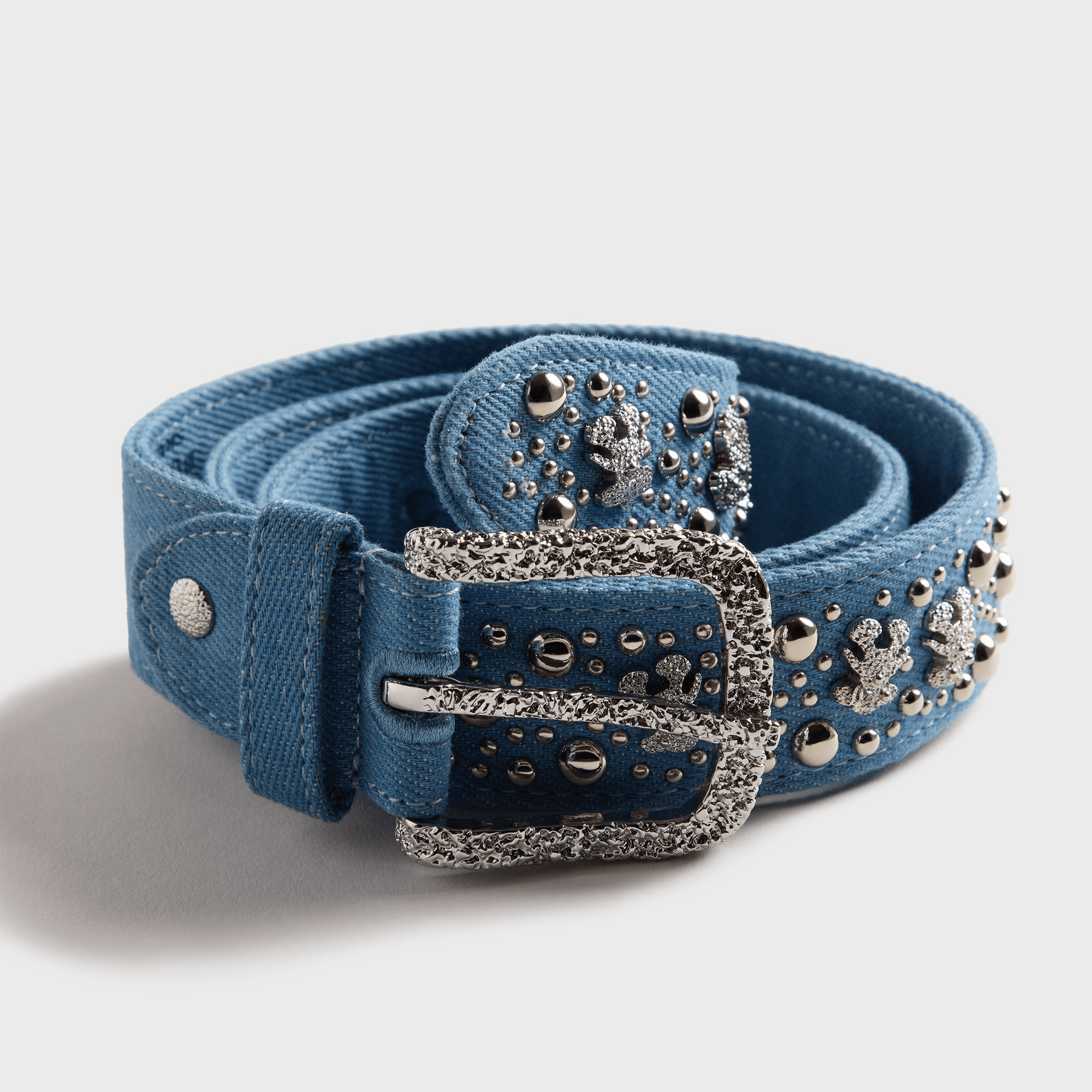 Veneda Carter Teddy Studded Belt - Light Wash - Image 1