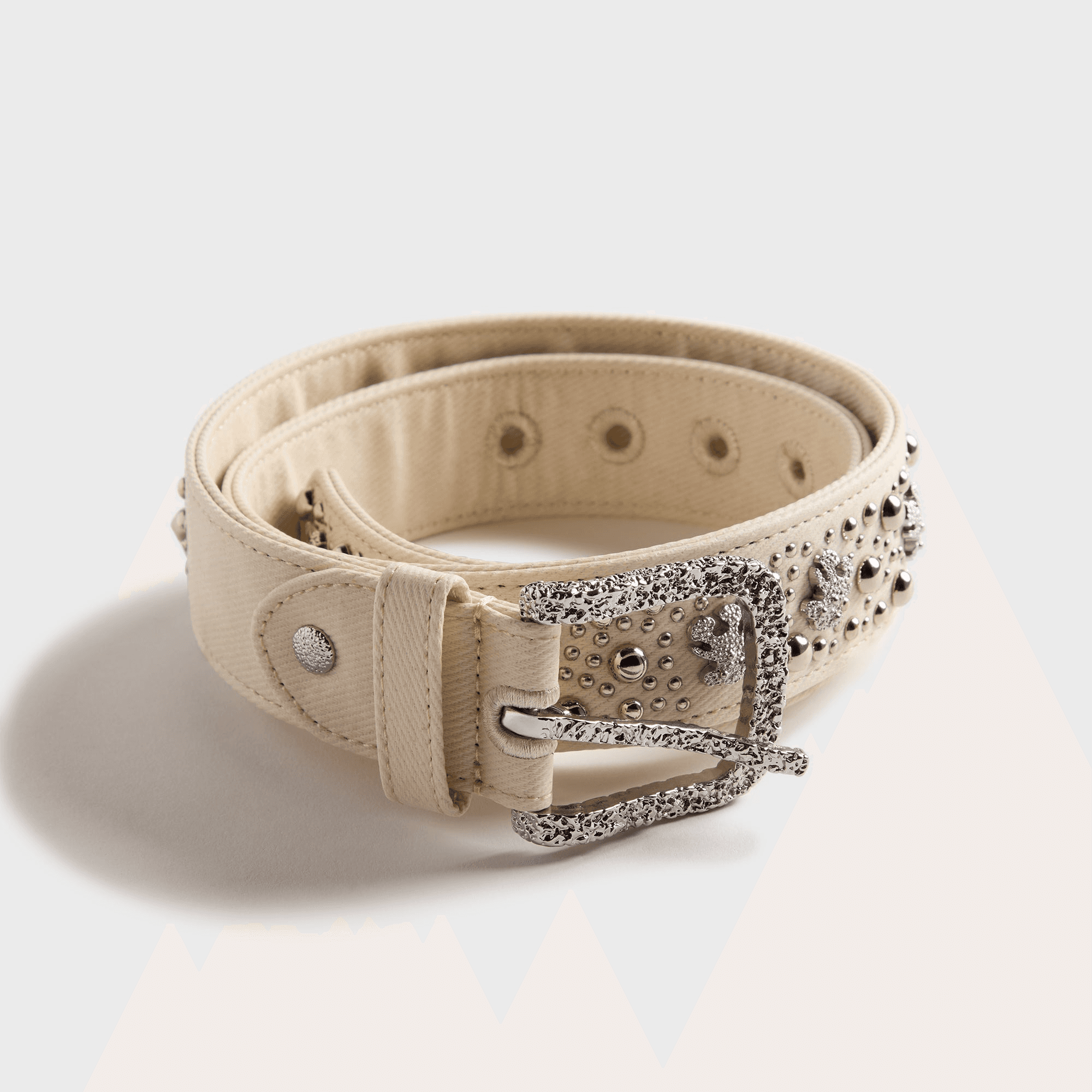 Veneda Carter Teddy Studded Belt - Off White - Image 1