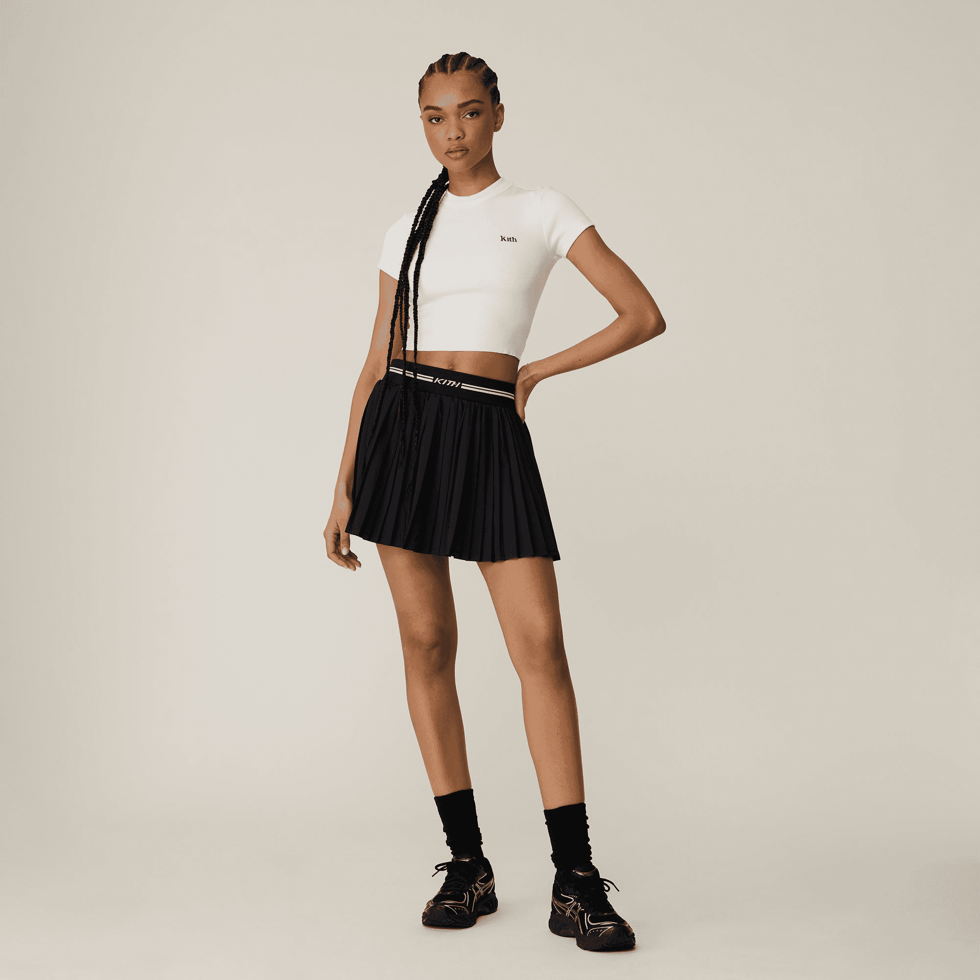 Kith Women Amaya II Pleated Skirt - Black — Image 4