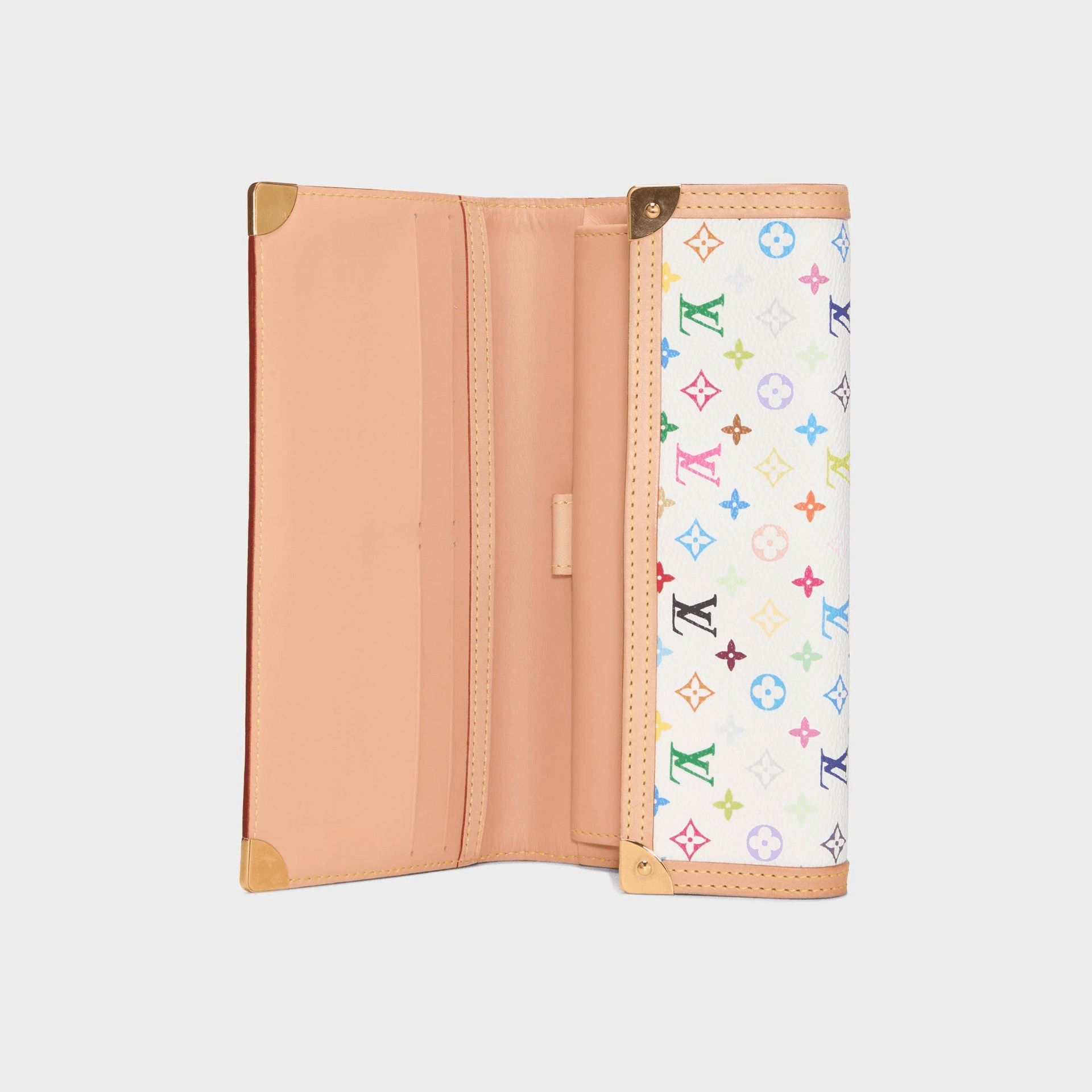 WGACA Louis Vuitton x Takashi Murakami International Wallet - Multi / White — Image 2