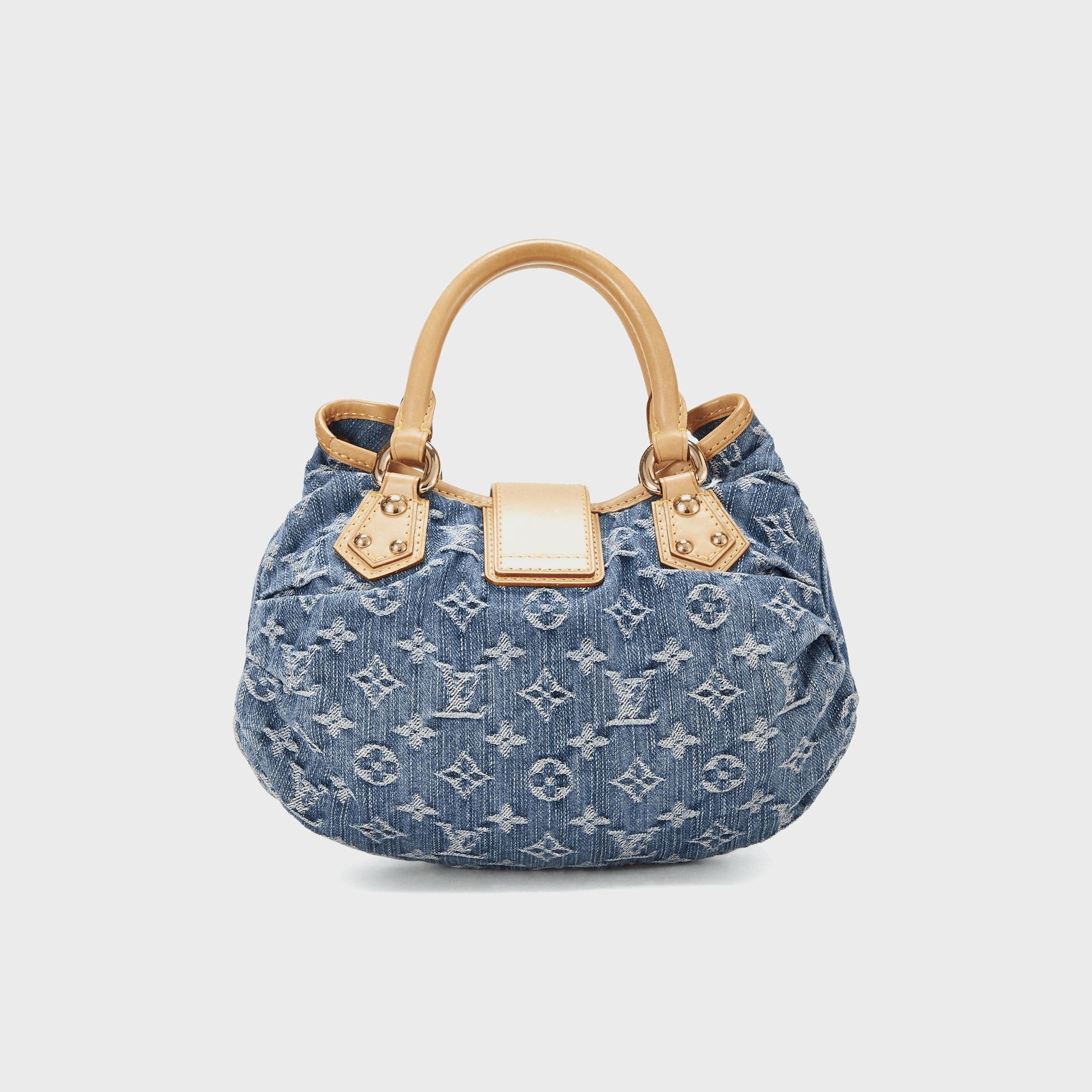 WGACA Louis Vuitton Monogrammed Denim Pleaty - Blue — Image 2
