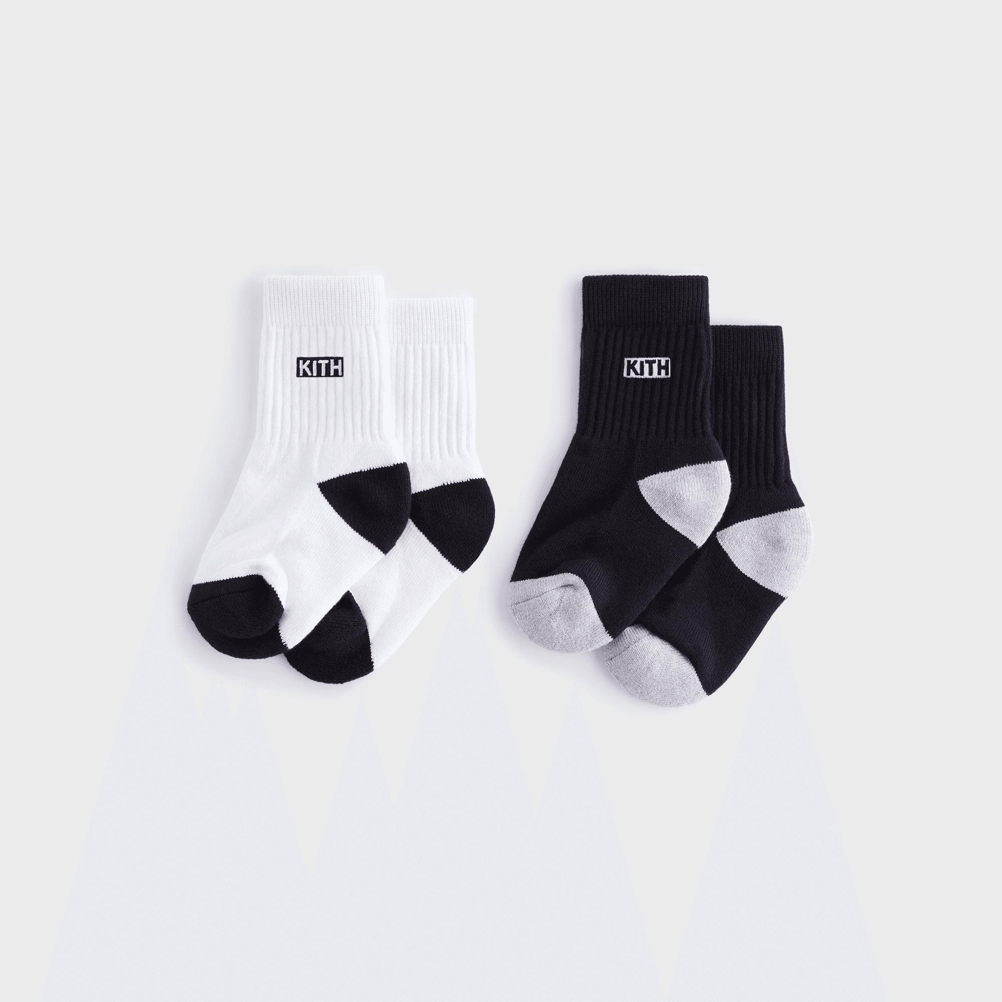 Kith Baby Toddler Classic Crew 2-Pack Socks - White — Image 2