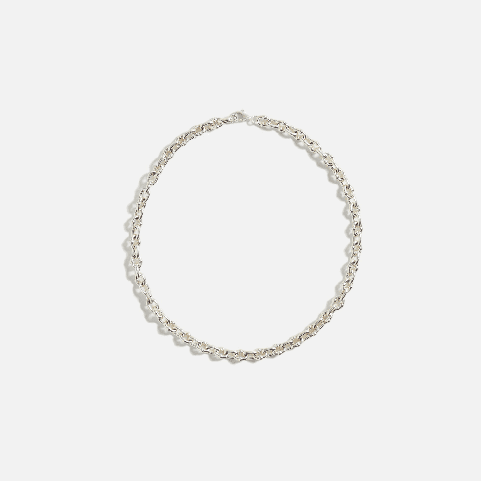 Greg Yuna Thick Umlaut Link Necklace - Silver