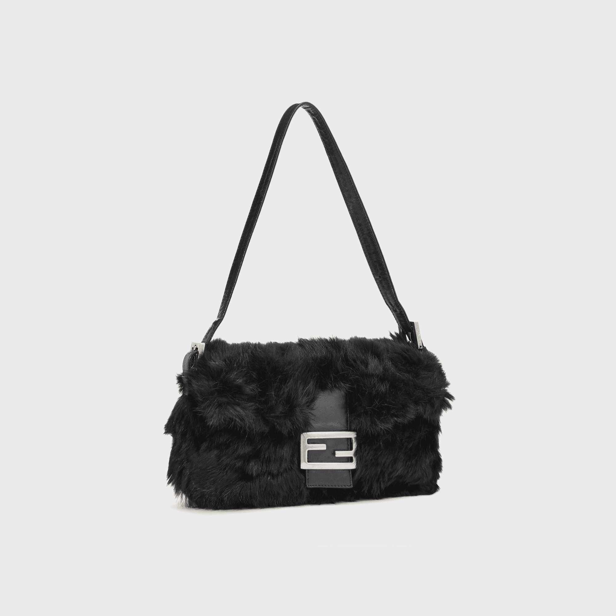 WGACA Fendi Fur Baguette - Black — Image 2
