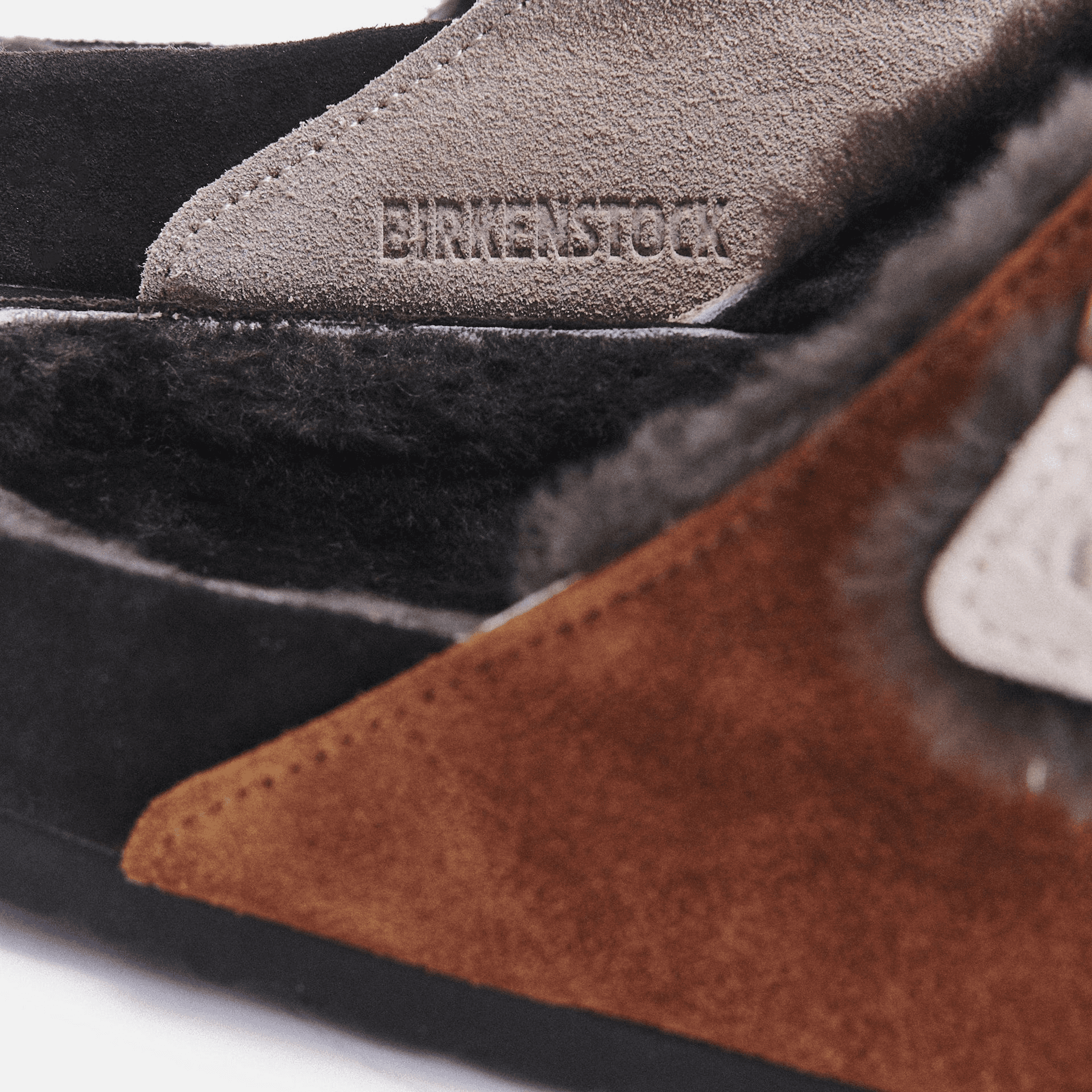Kith Women for Birkenstock Arizona Shearling - Mink / Dark Brown — Image 2