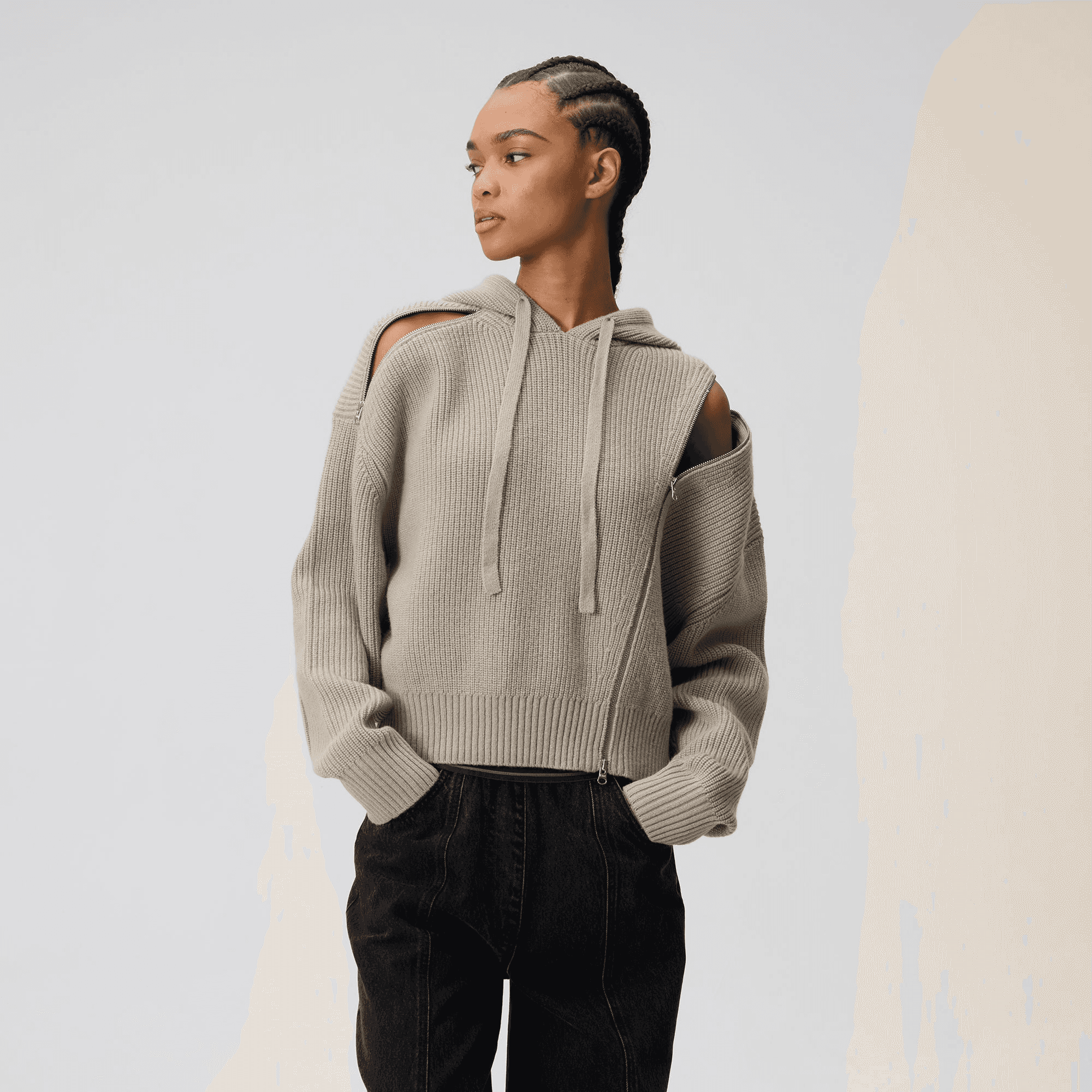 Kith Women Juni Zipper Sweater Hoodie - Pacify — Image 7