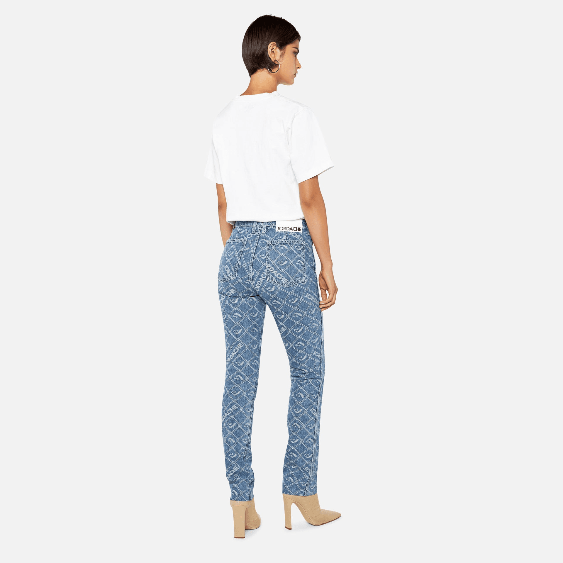 Jordache Oversized Logo Tee - White — Image 3