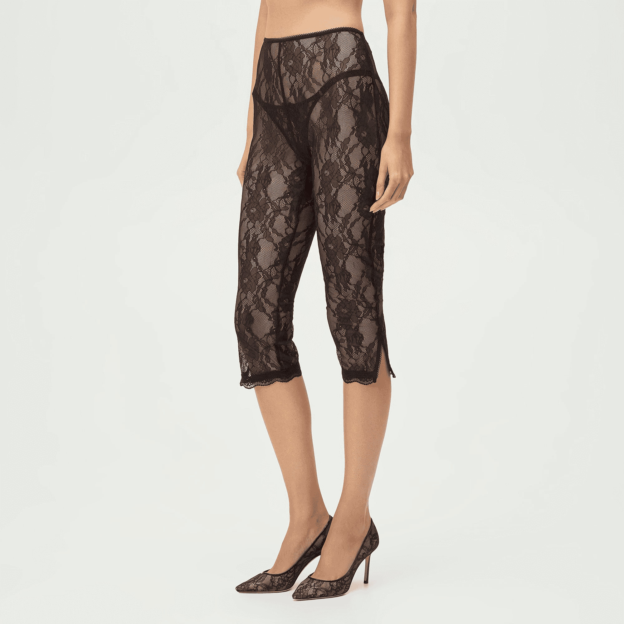 Lisa for Kith Women Chloe Lace Capri - Black — Image 5