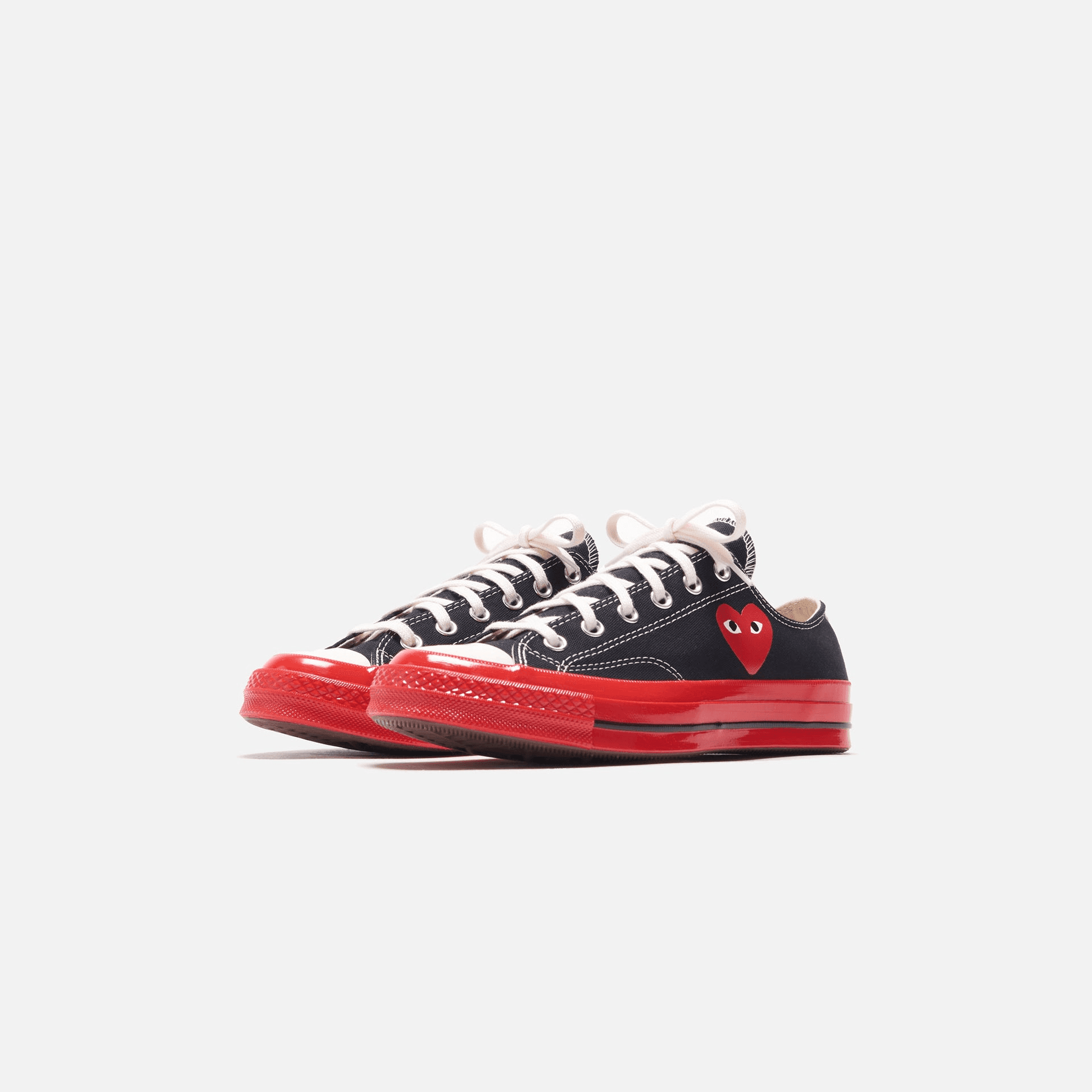 Converse x Comme des Garçons CDG Play Red Sole Low Top - Black — Image 4