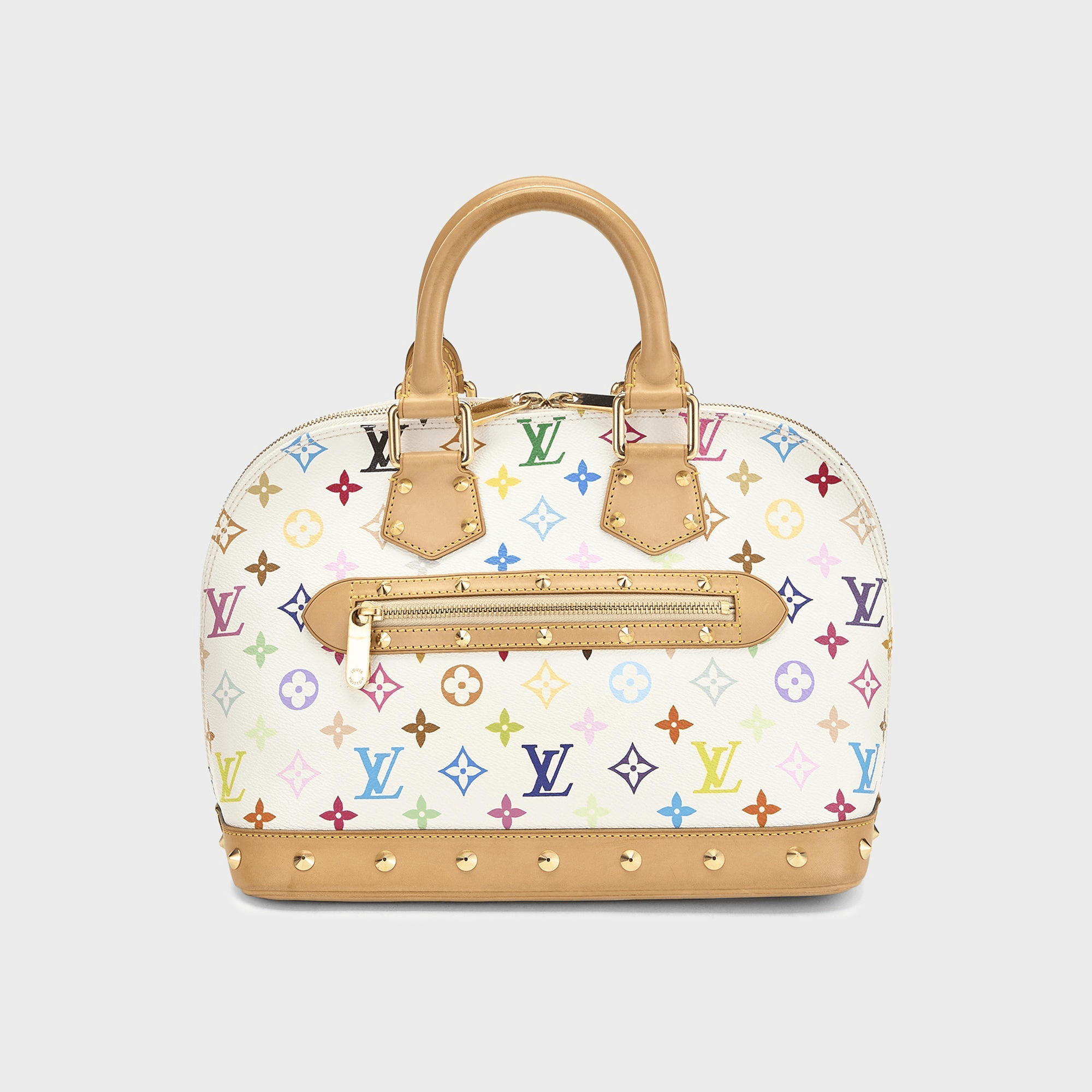 WGACA Takashi Murakami x Louis Vuitton White Monogram Multicolore Alma PM - White
