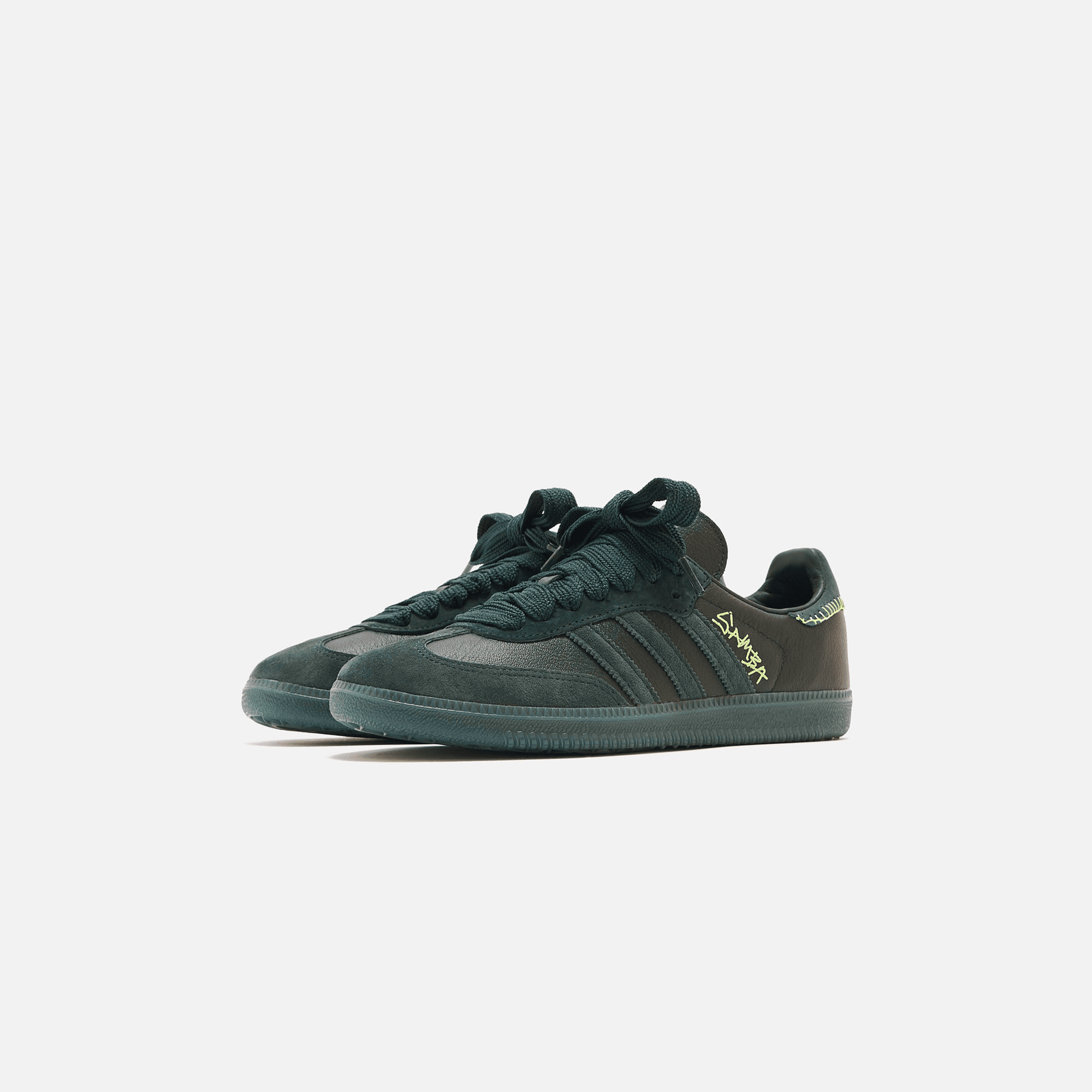 adidas Consortium x Jonah Hill Samba - Green Night / Mineral Green / Ecru Tint — Image 4